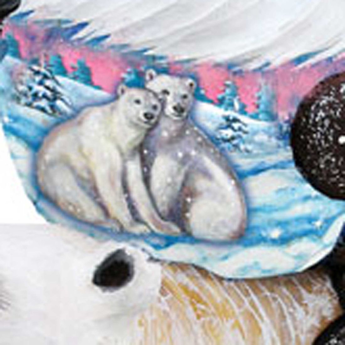 Polar Journey Santa Hand-Painted Wood Carved Masterpiece by G. DeBrekht | Wildlife Holiday Décor - 2821075-2