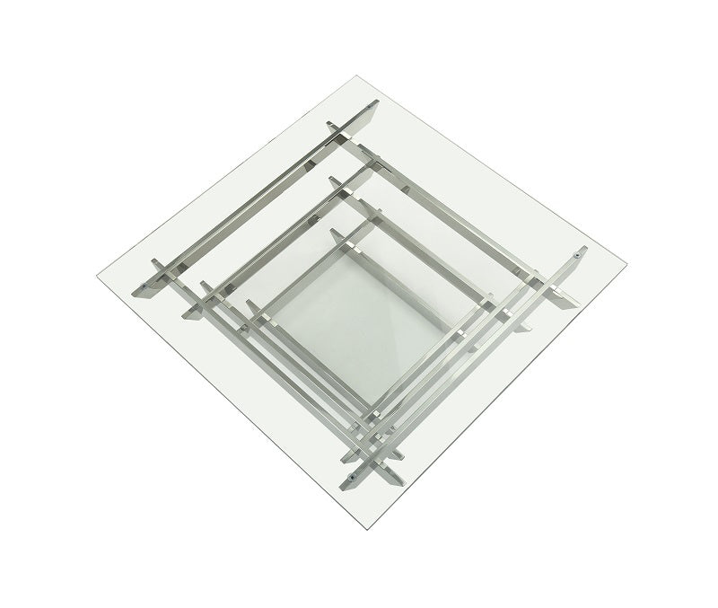 39" Glass Square Coffee Table-2