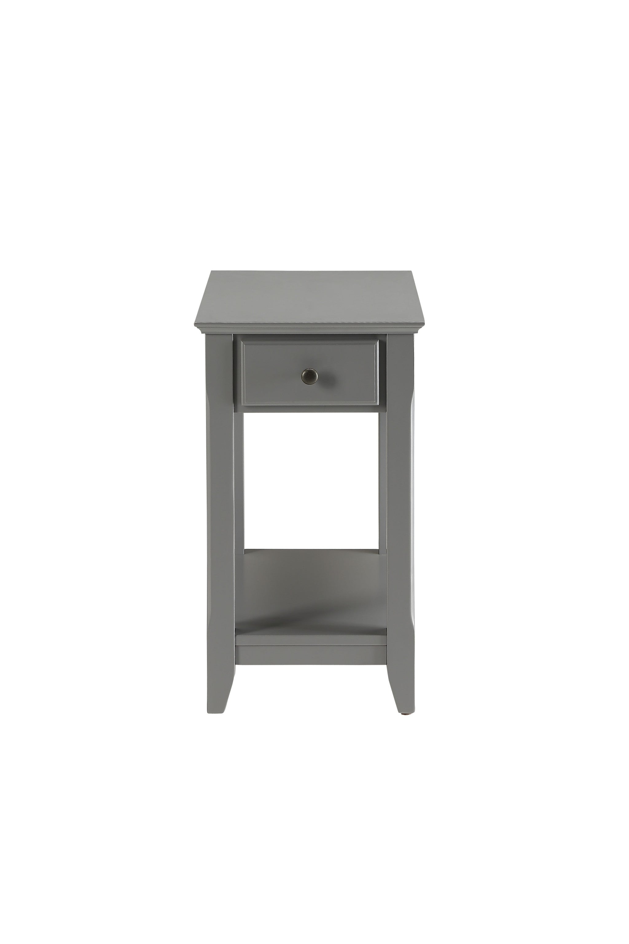 23" Gray Solid and Manufactured Wood End Table-0