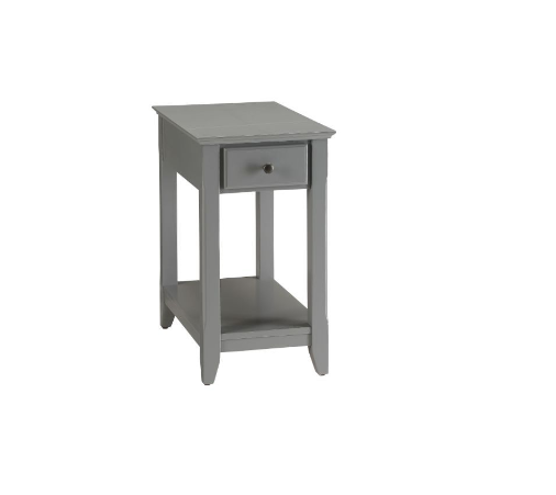 23" Gray Solid and Manufactured Wood End Table-2