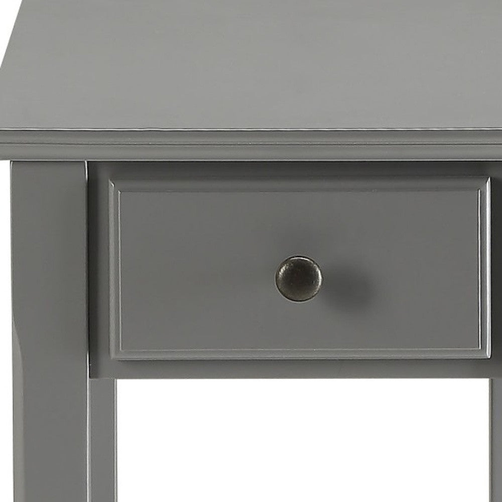 23" Gray Solid and Manufactured Wood End Table-5