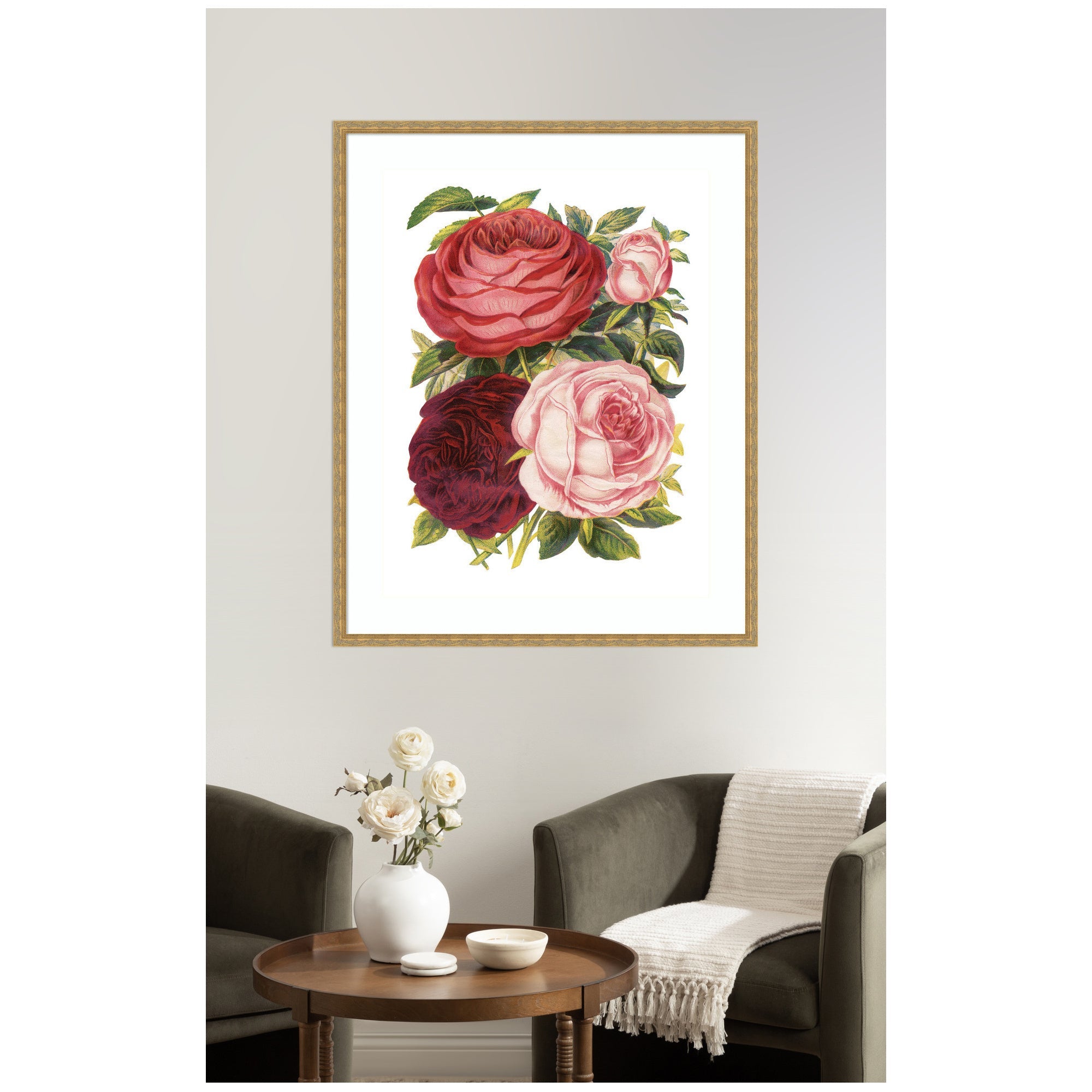 Framed Art Victorian Flowers by The Creative Bunch Studio