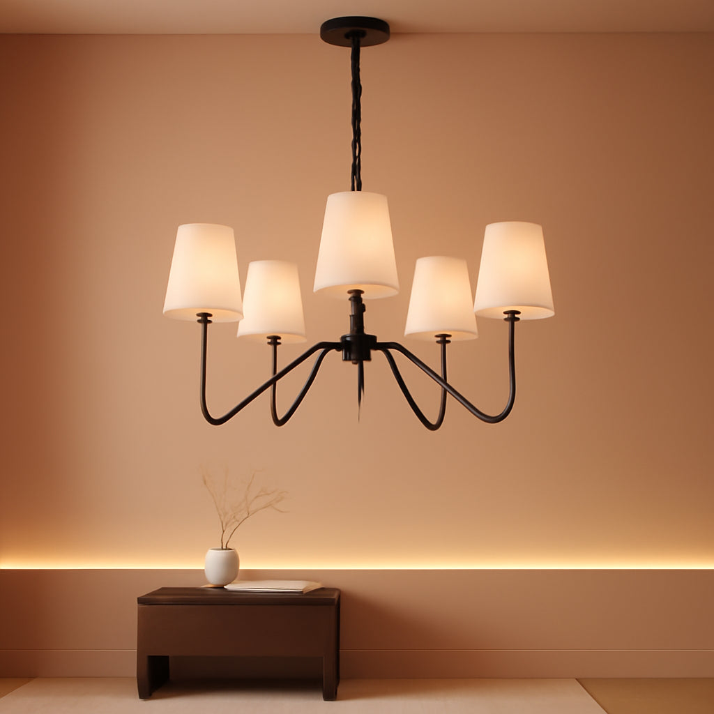 Dining Room Pendant Chandelier Five Arm Thirty Inch-0