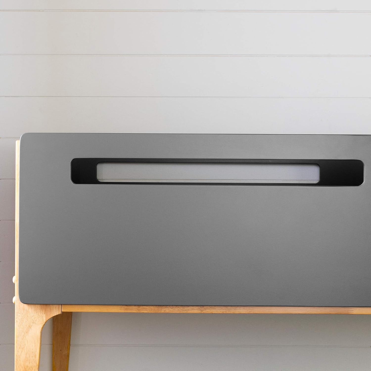 Bebble Twin Bunk Bed Charcoal Gray With Angled Ladder