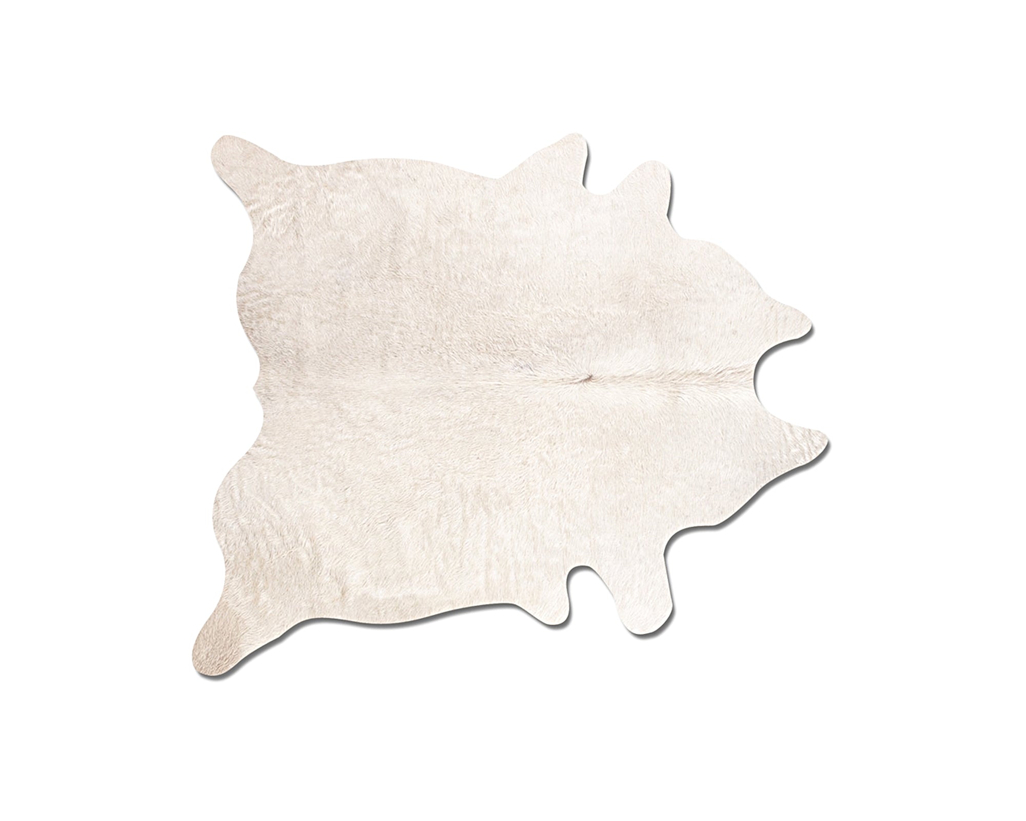 6' X 7' Off White Natural Cowhide Area Rug-4