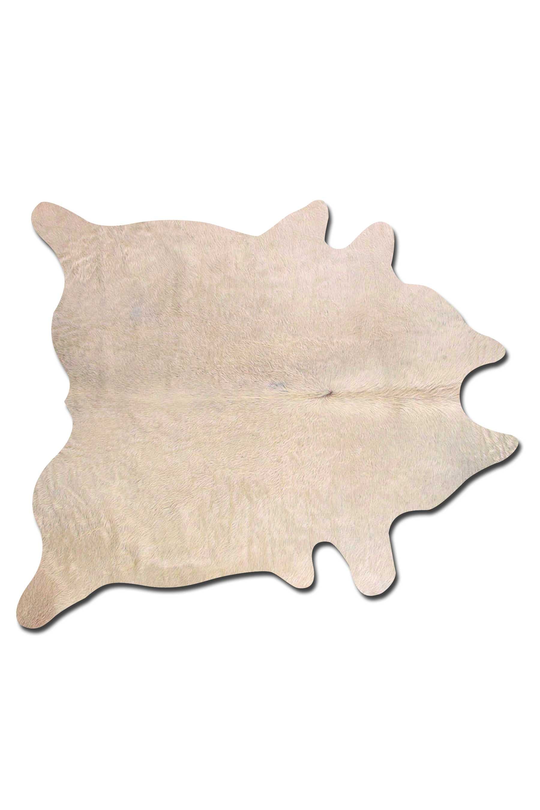 6' X 7' Off White Natural Cowhide Area Rug-1