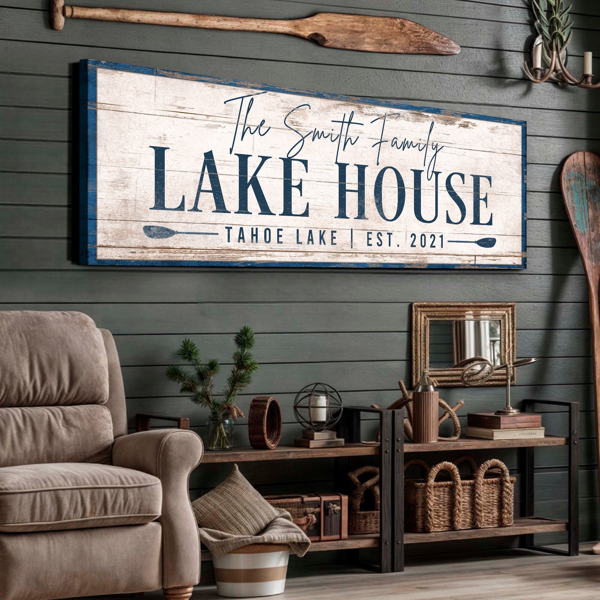 Personalized Lake House Sign V