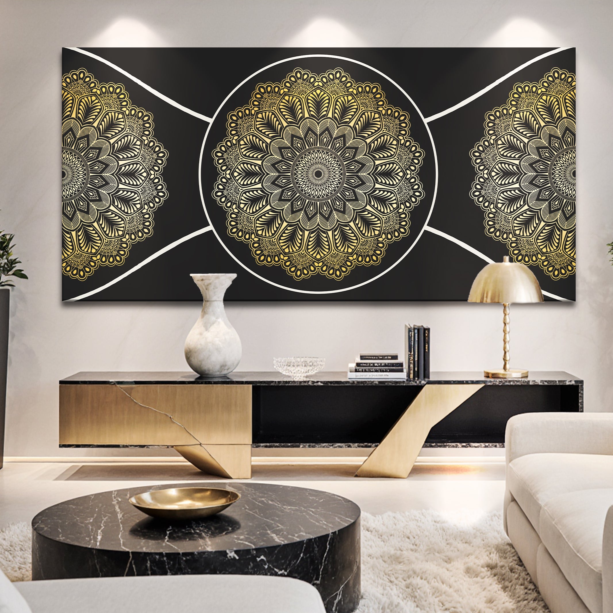 Gold Sacred Geometry Wall Art