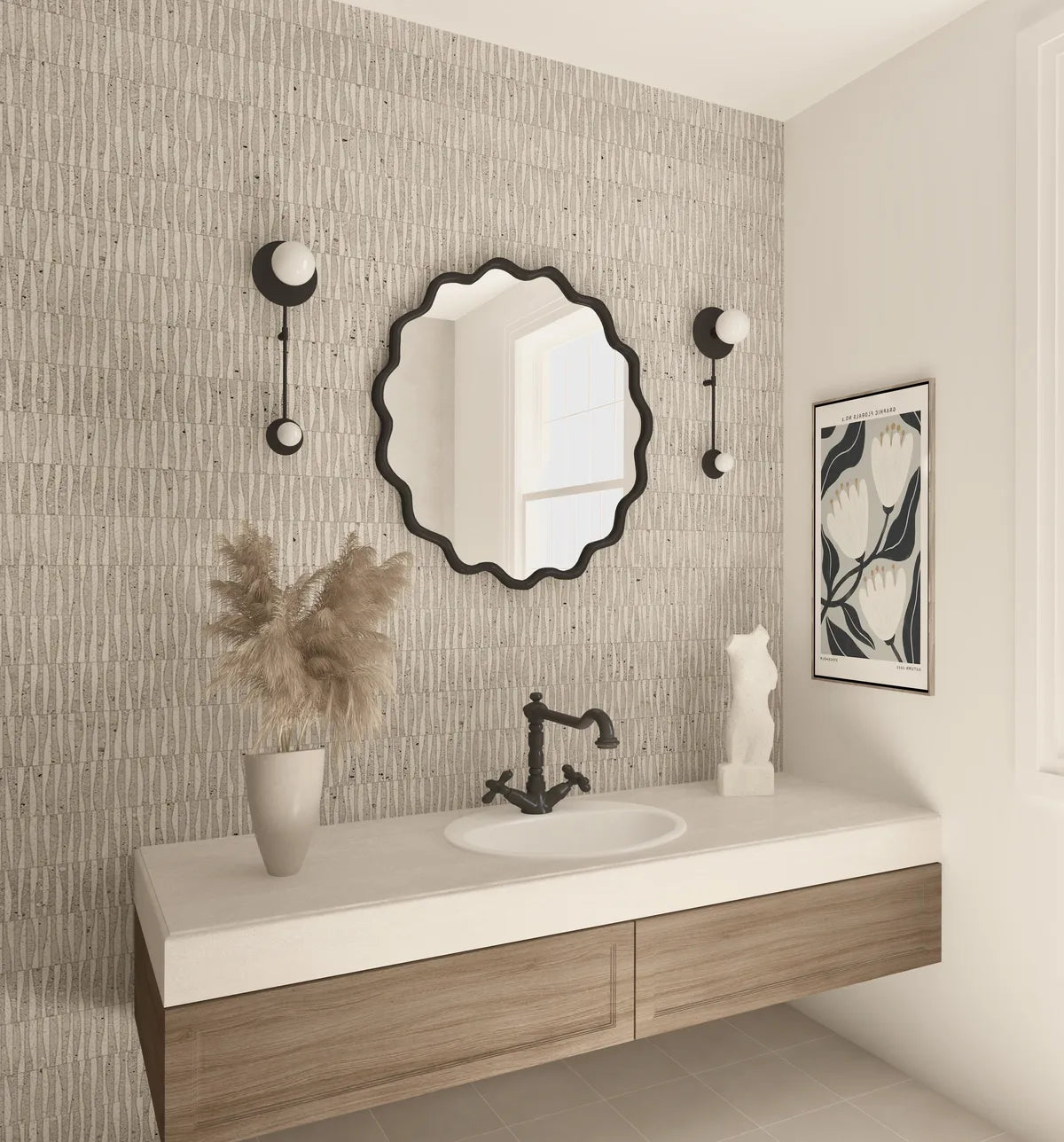 Orlando American Style Irregular Mirror - Unique Wall Mirror | Alpken