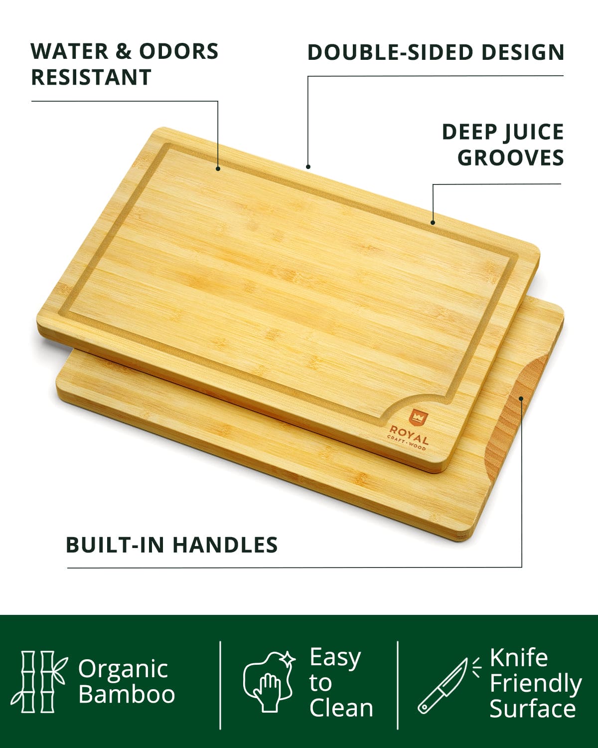 Cutting Board Set of 3, Bamboo