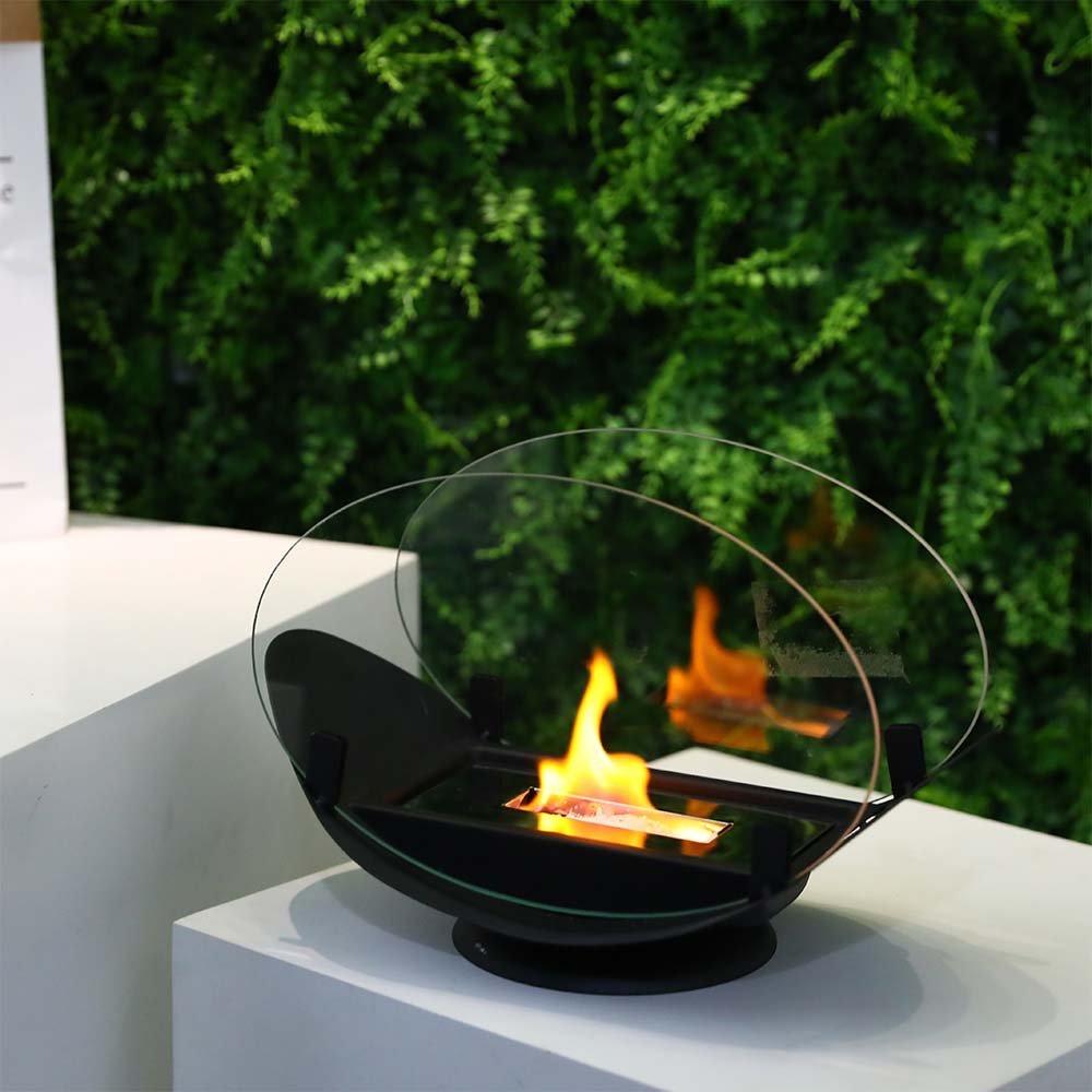 24.5 cm High Portable Tabletop Fireplace | Ventless Bio-Ethanol Fire Pit for Indoor & Outdoor Use | Elegant Decorative Flame-1