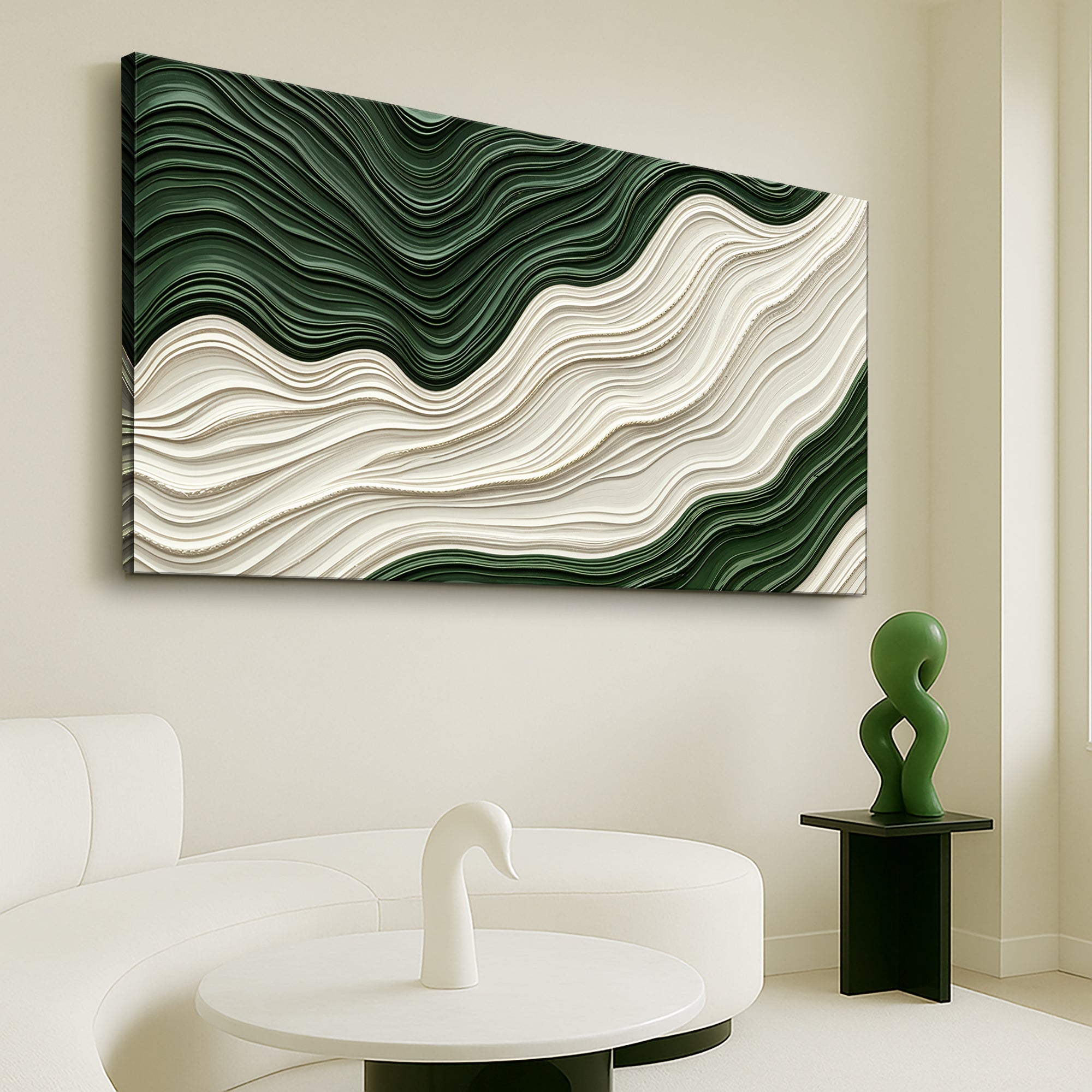 Green Rivers Abstract Wall Art VIII