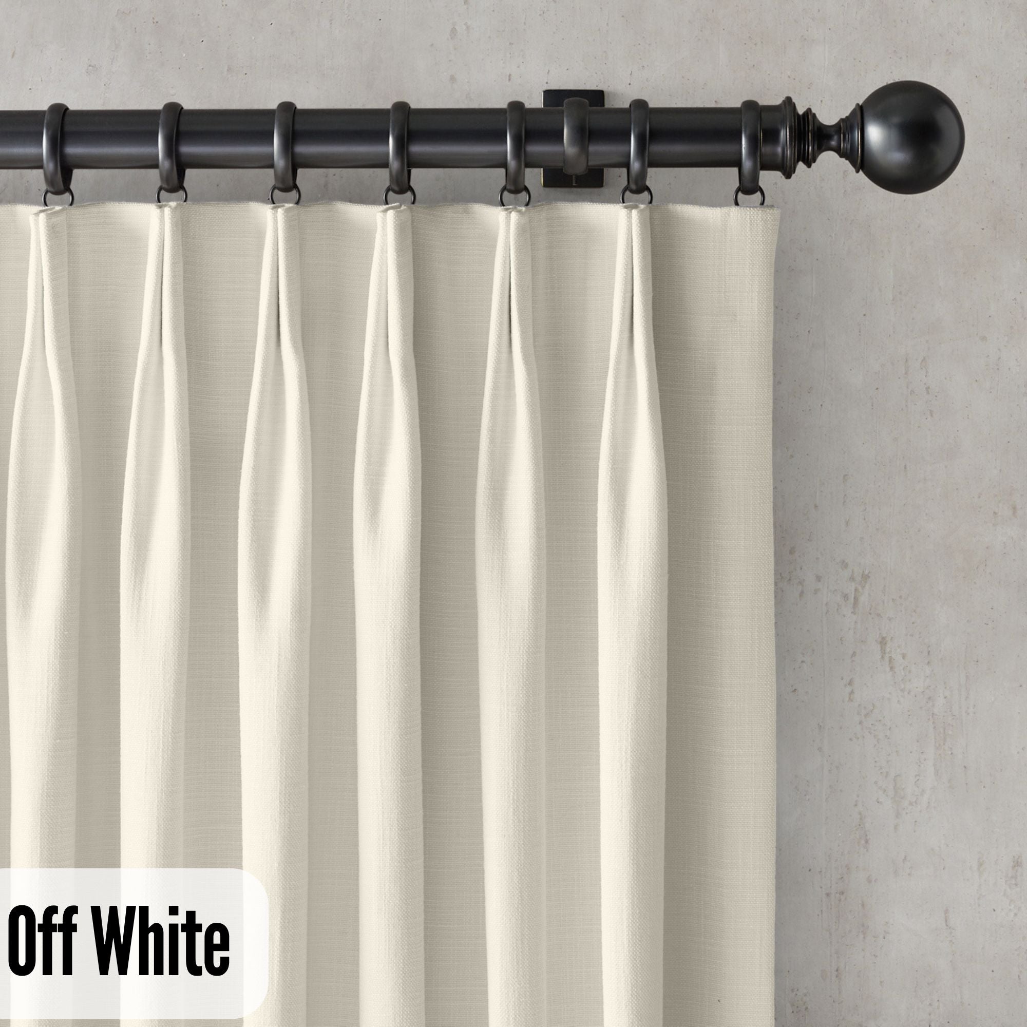 Euro Pinch Pleated Linen Curtains | Organic Italian Textured Weave | Light Filtering or Blackout-4