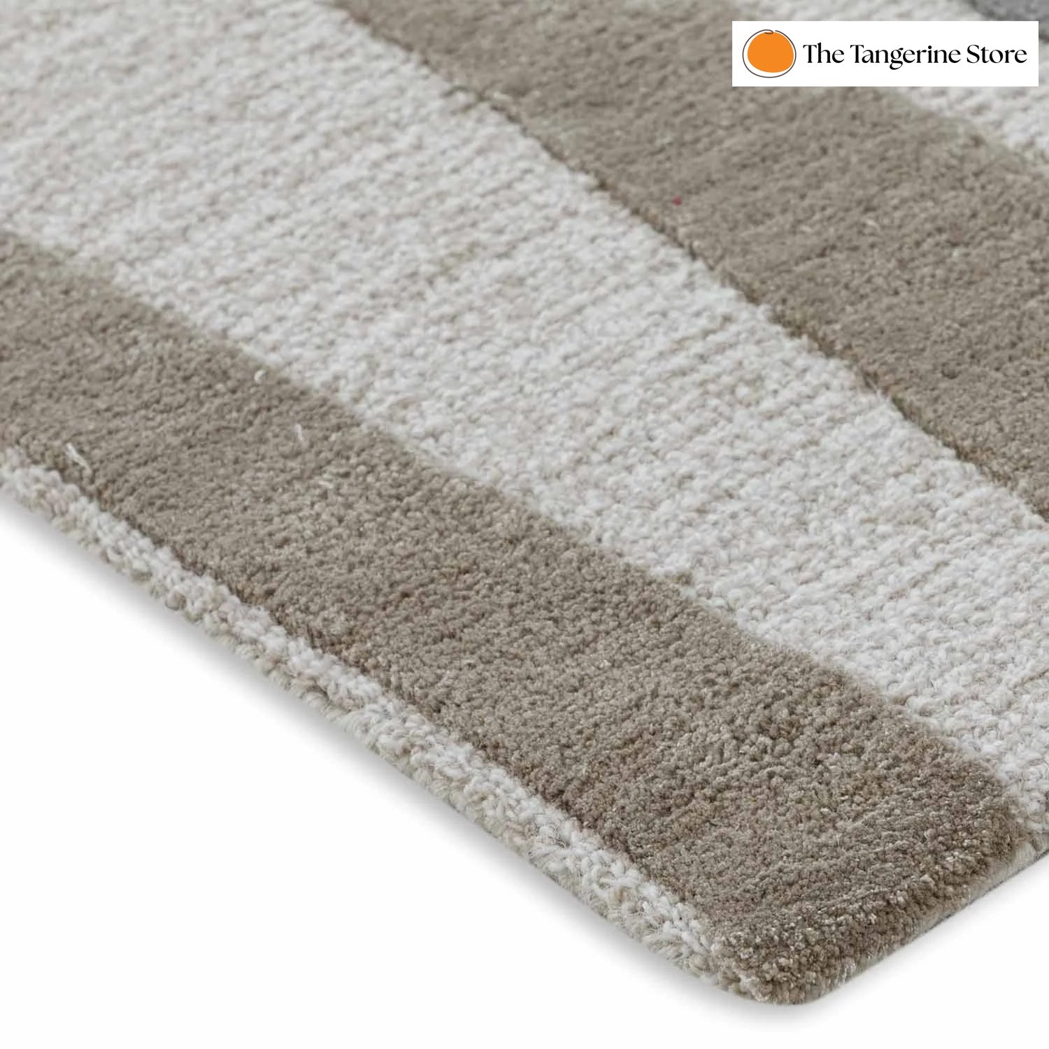 Handcrafted Rug/Carpet | Pure Wool | Hand Tufted | High Pile | High Density | Yarn Dyed | Eggshell Color.-1