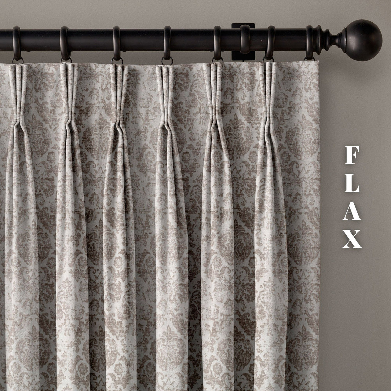 Jacquard Damask Linen Blend Curtains | 5 Colours | Pinch & Euro Pleats | Made-to-Measure-2