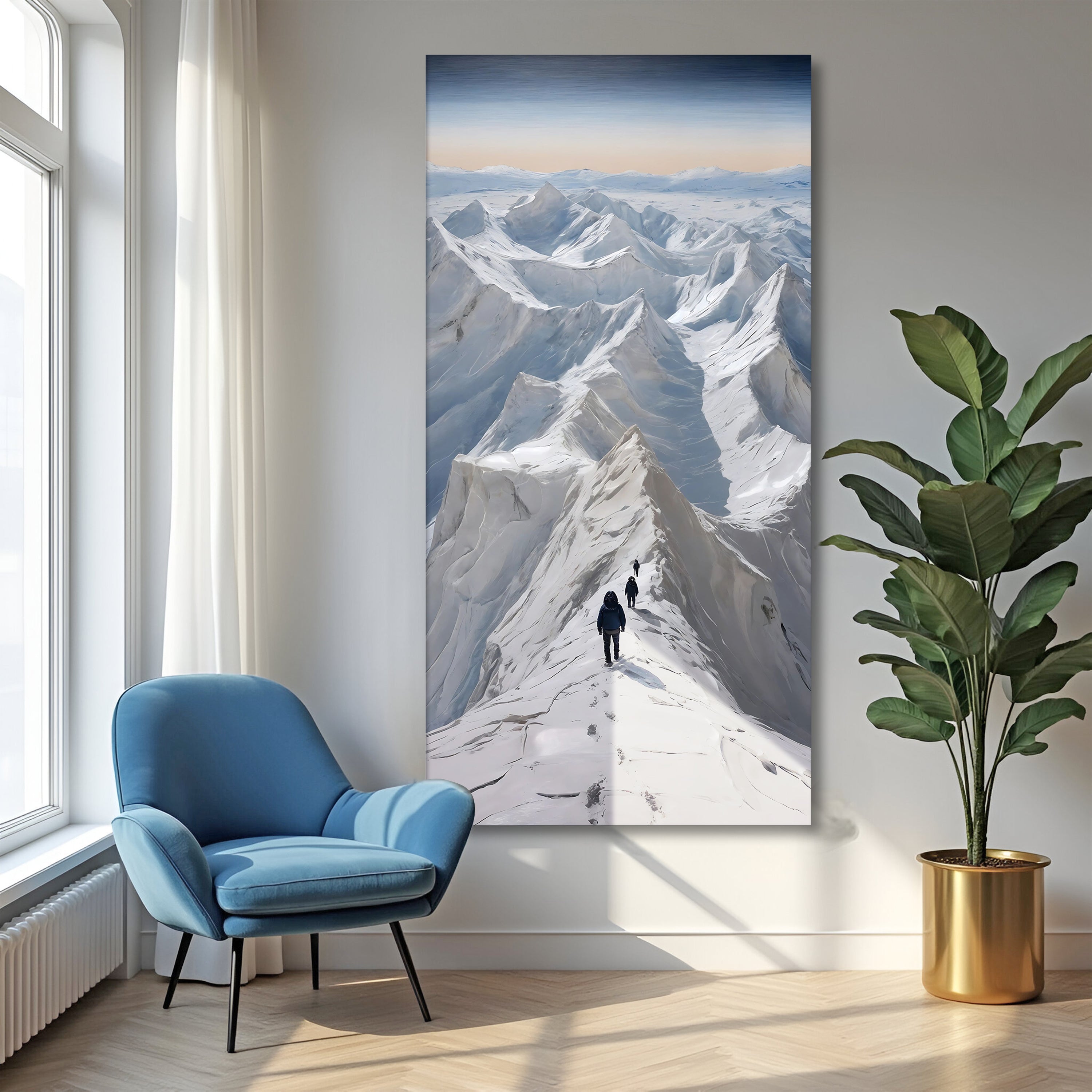 Snow Mountain Abstract Wall Art