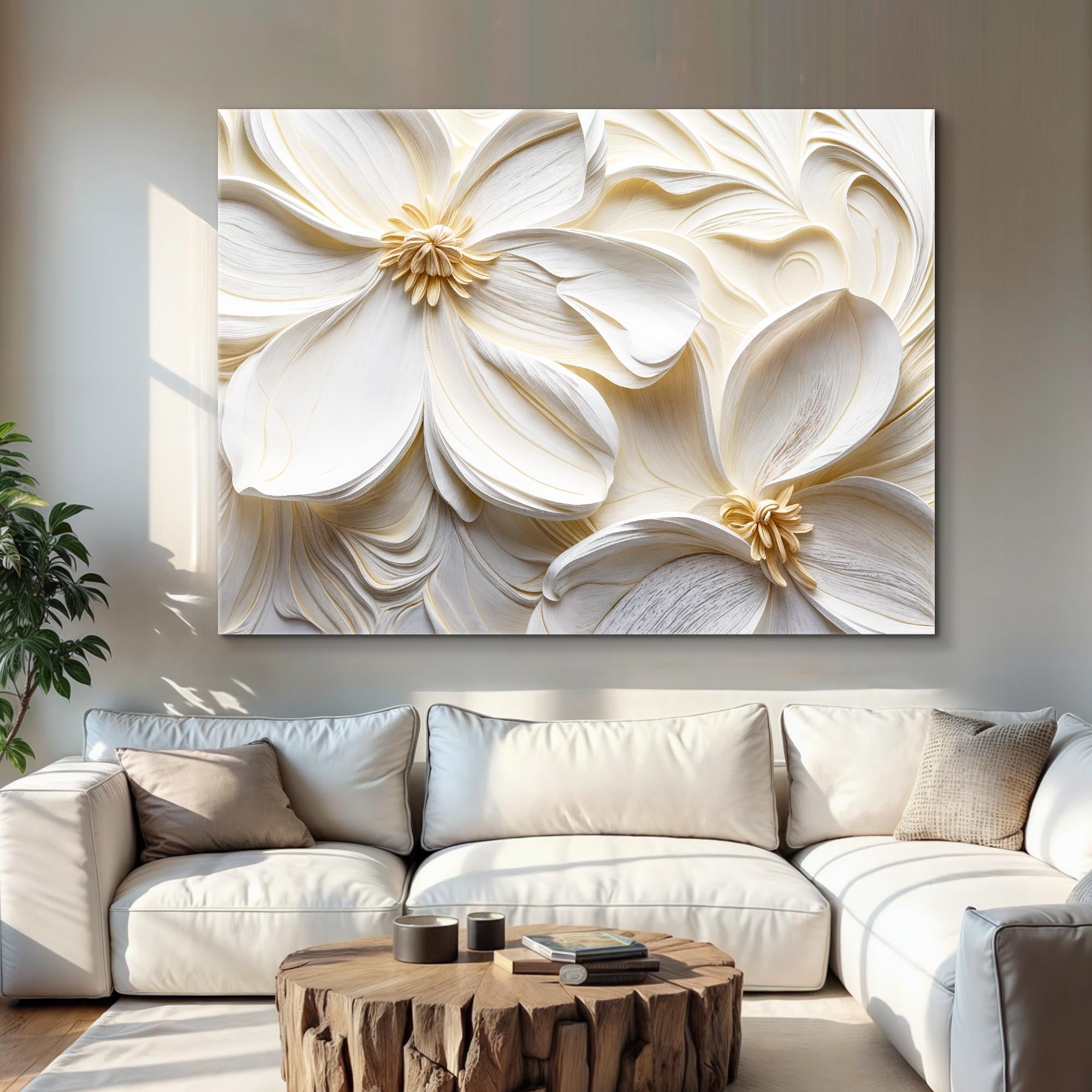 3D Minimalist Flower Wall Art II