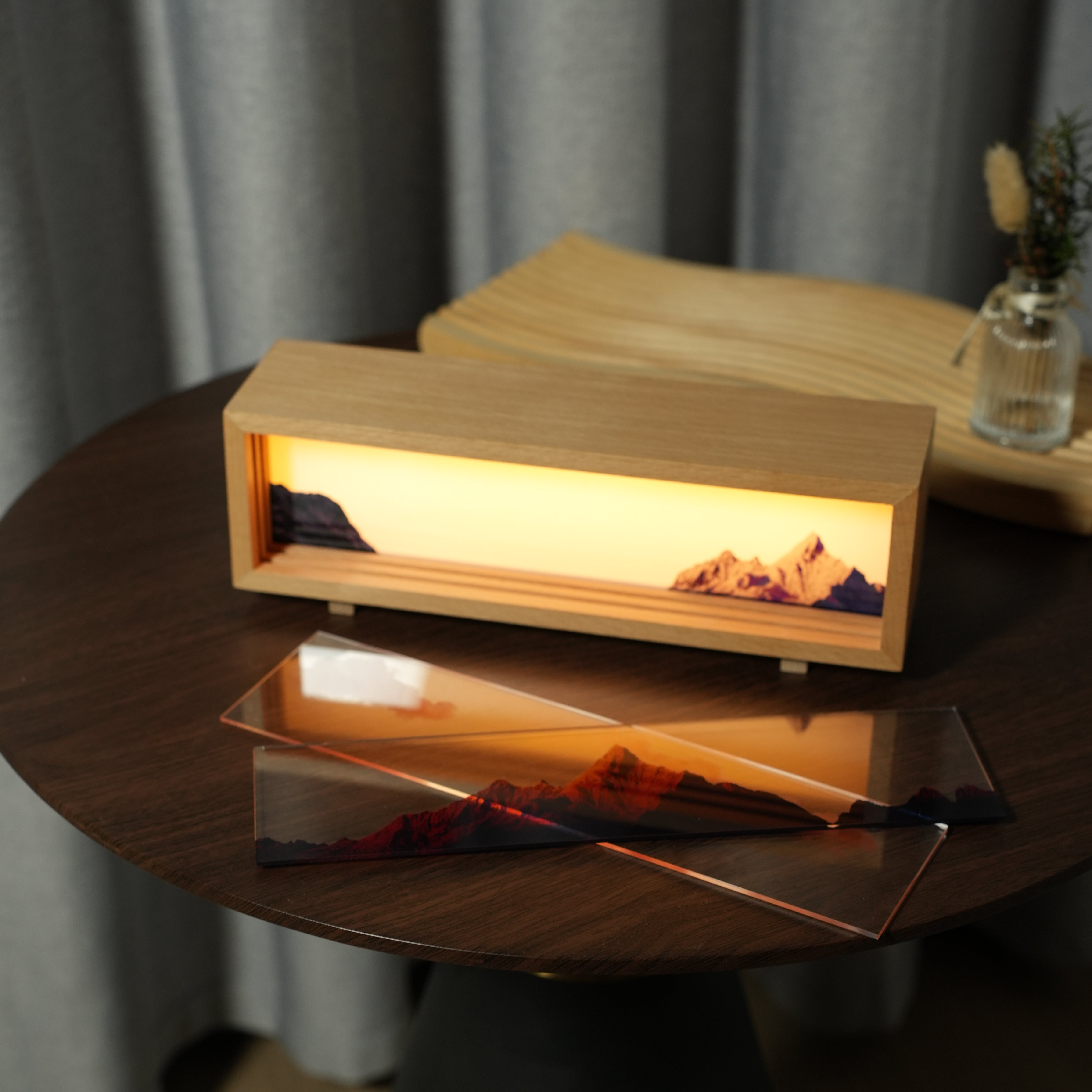 Creative DIY 3D Rechargeable Light Painting: Touch-Control Bedside Ambient Lamp with Stepless Dimming for Decoration-4