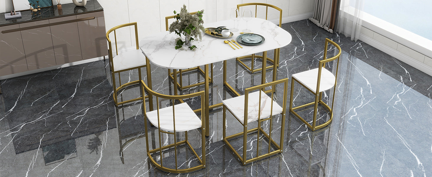 Modern 7-Piece Dining Table Set