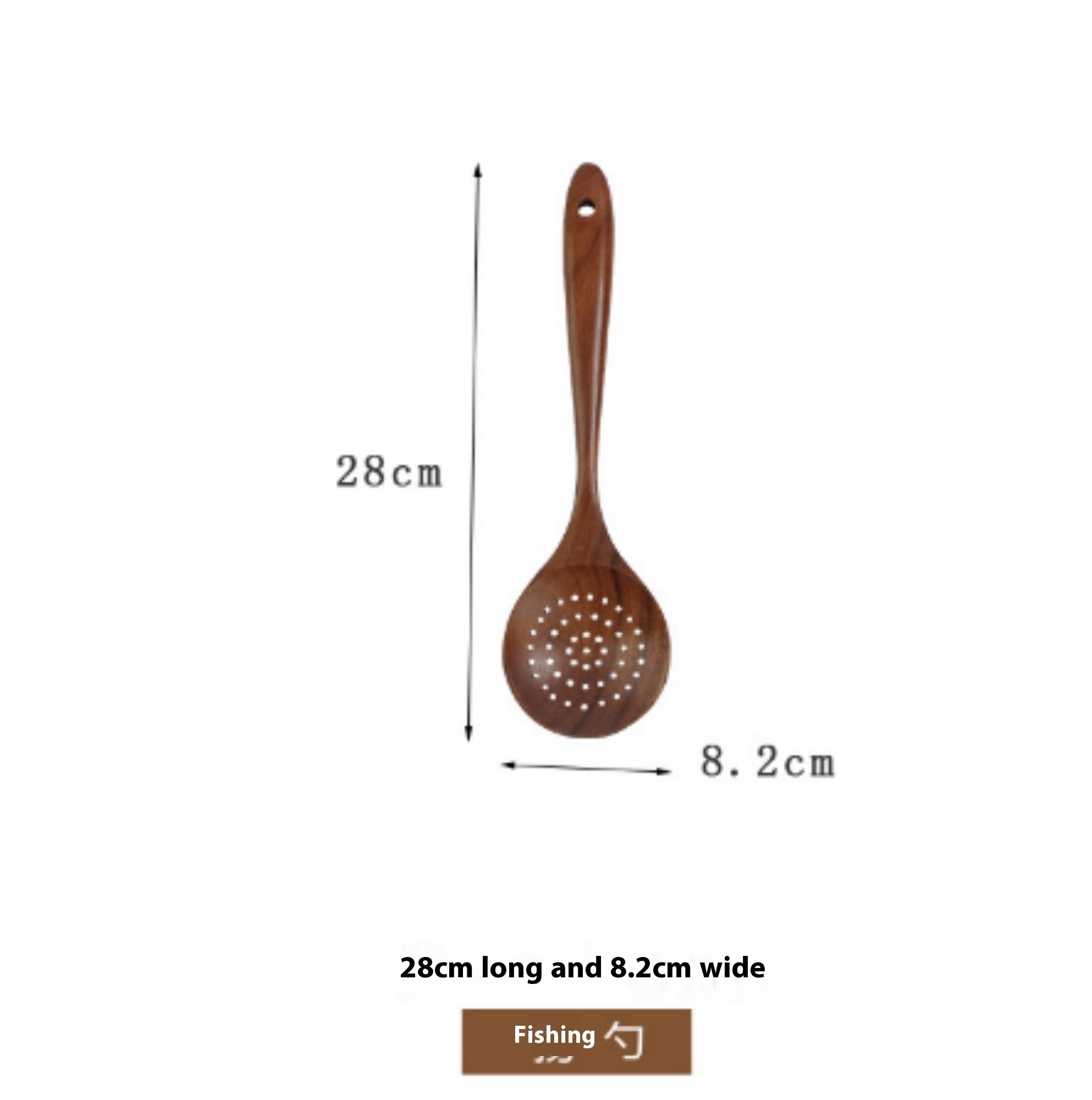 Teak Natural Thai Wood Tableware Spoon Ladle Turner Kitchen Tool Set-23