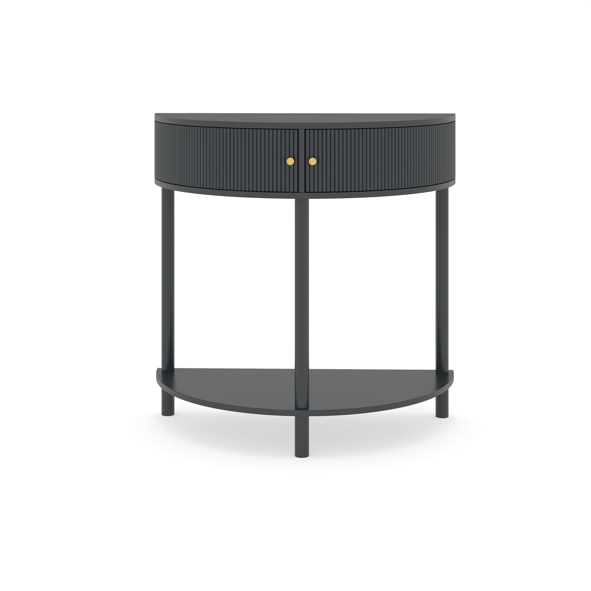 Demi Lune Console Table With 2 Storage Drawers
