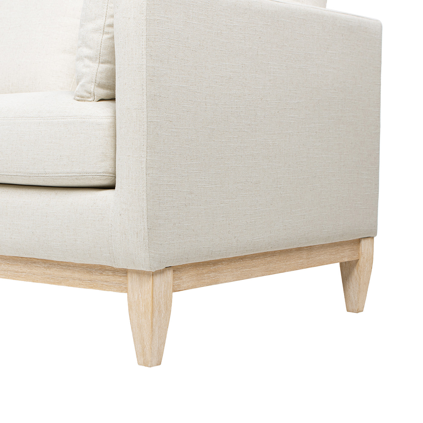 Knox 84' Modern Farmhouse Sofa, Flax White Linen