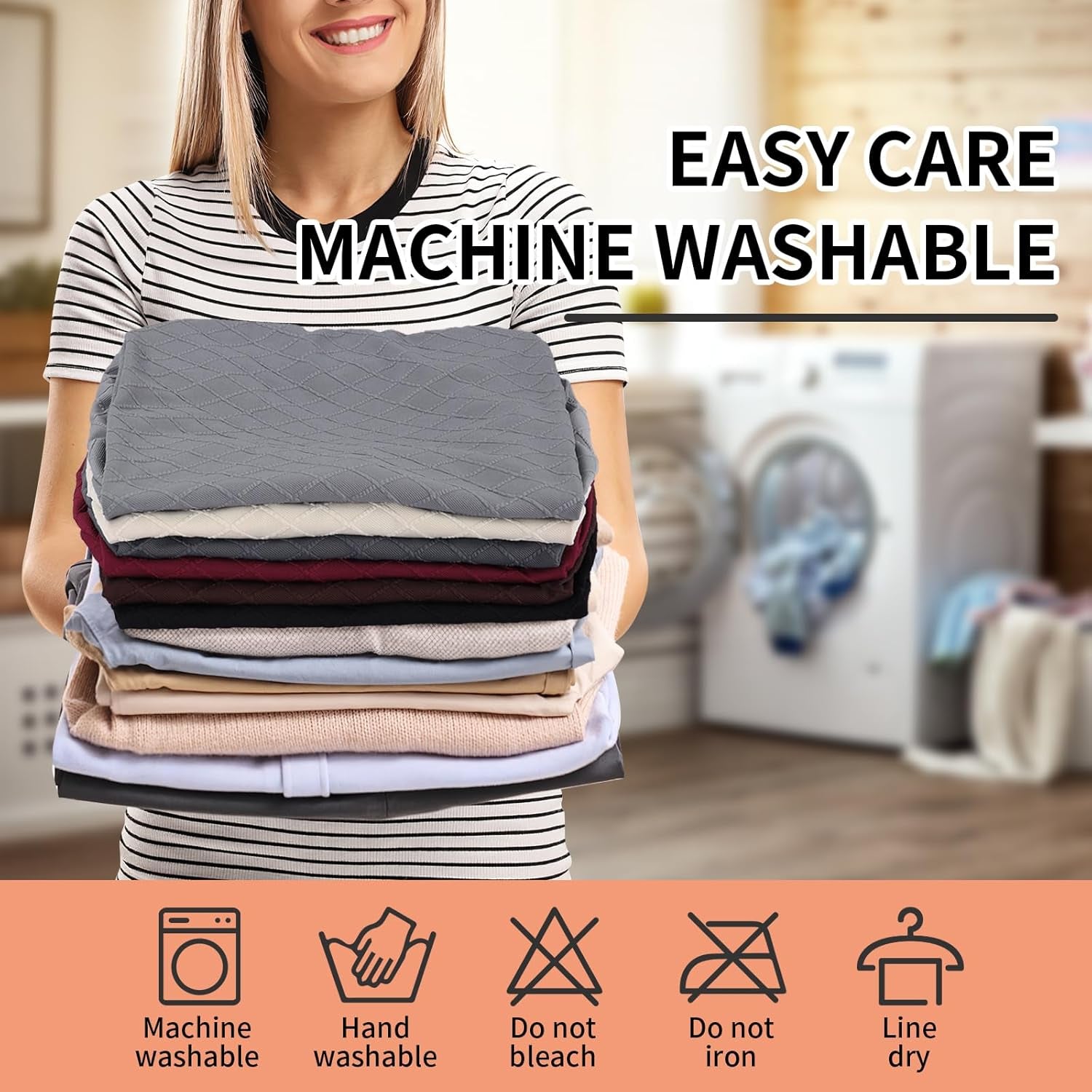 Waterproof Bar Stool Covers Grey Slipcovers 4 Pack Set