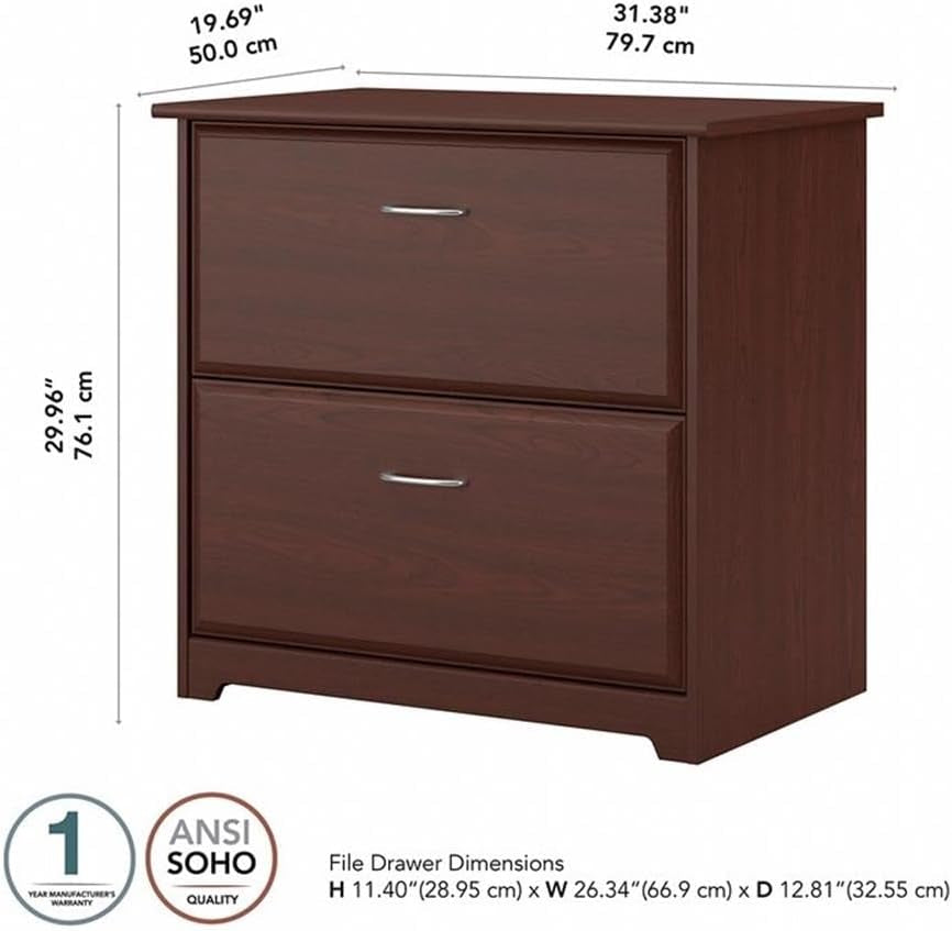 Cabot 2 Drawer Lateral File Cabinet Harvest Cherry