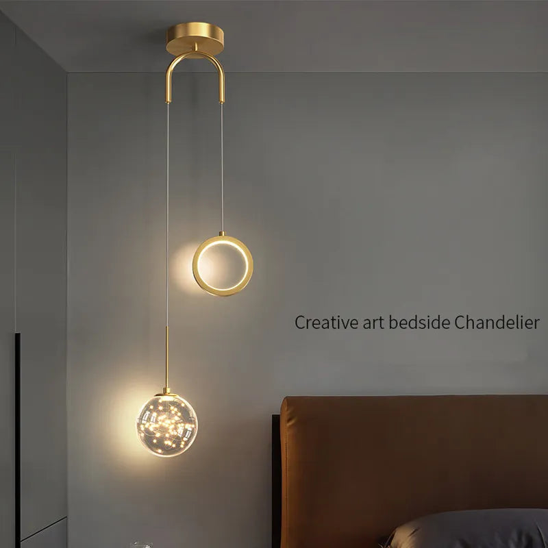 Bedside Chandelier Modern Minimalist Creative Starry Nordic Art Lamps