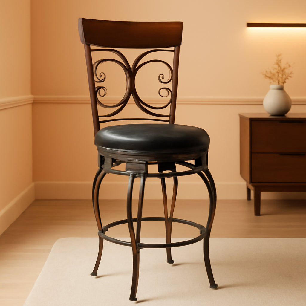 Big And Tall Bar Stool Dark Bronze Bar Height Swivel