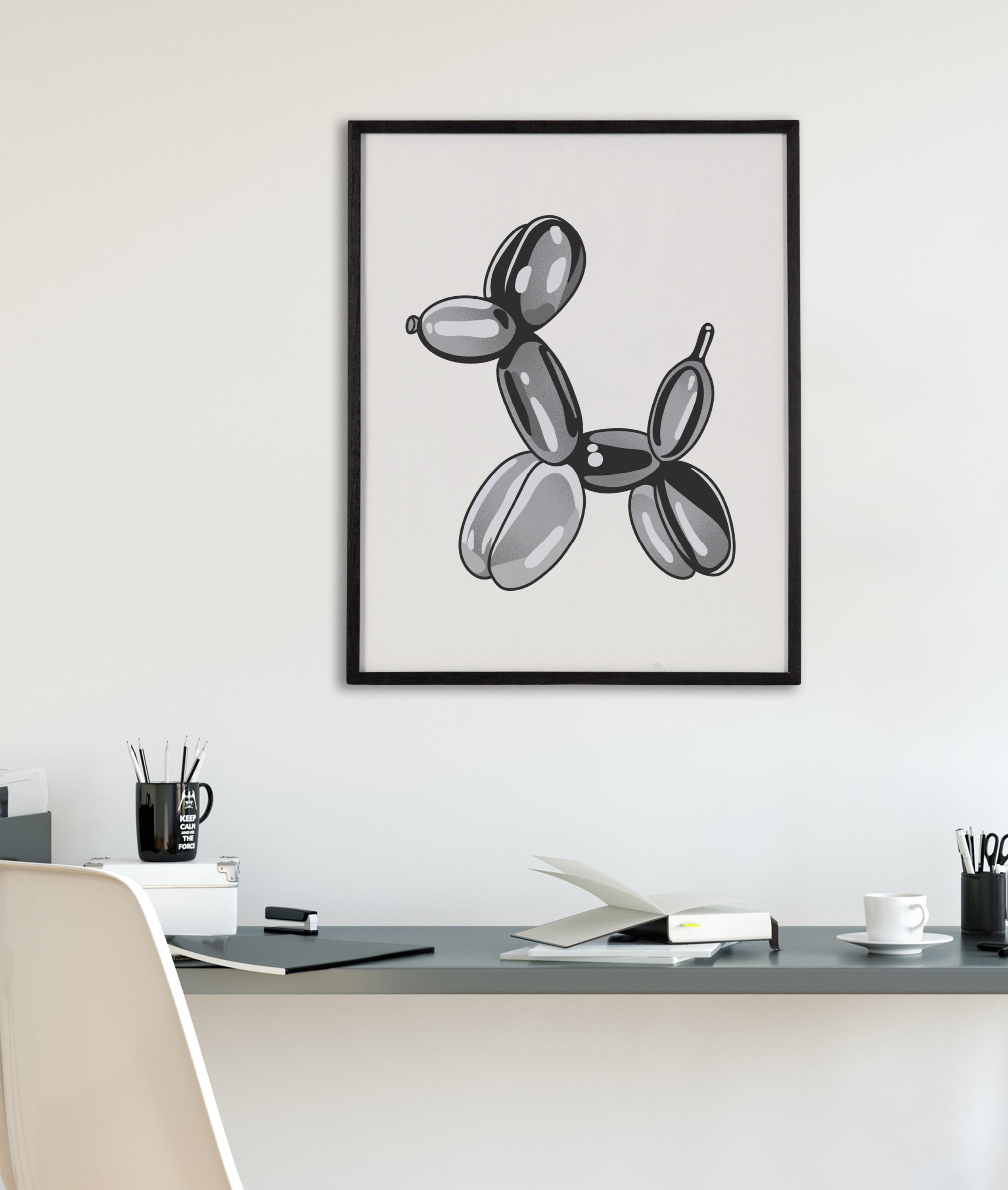 Gallery Black Bubble Balloon Dog Animal Print by The Creative Bunch Studio