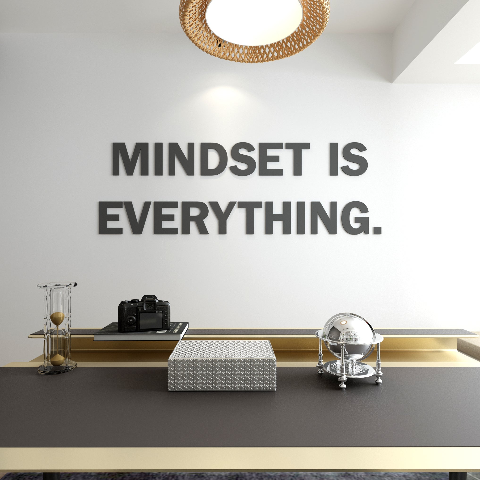 Mindset is Everything Wall Decor 3D-0