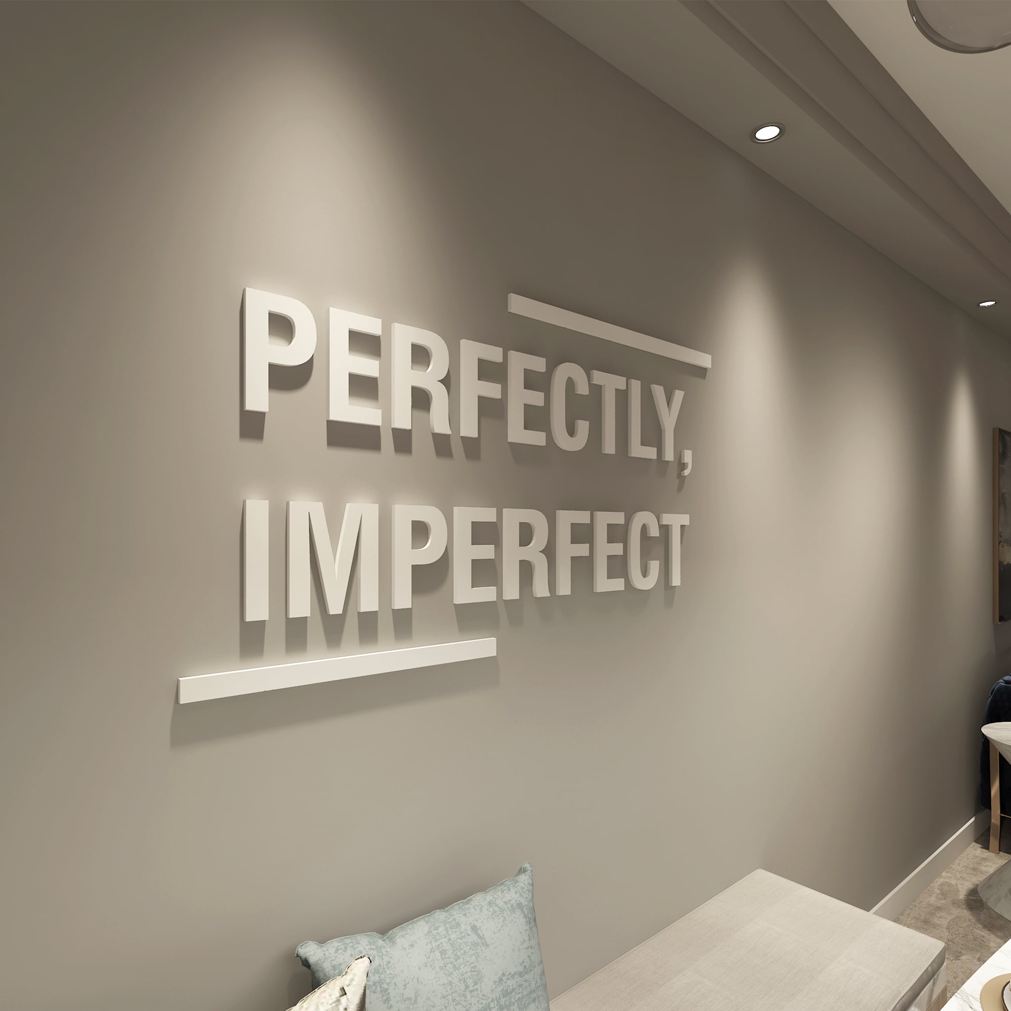 Perfectly Imperfect - 3D Office Wall Decor-1