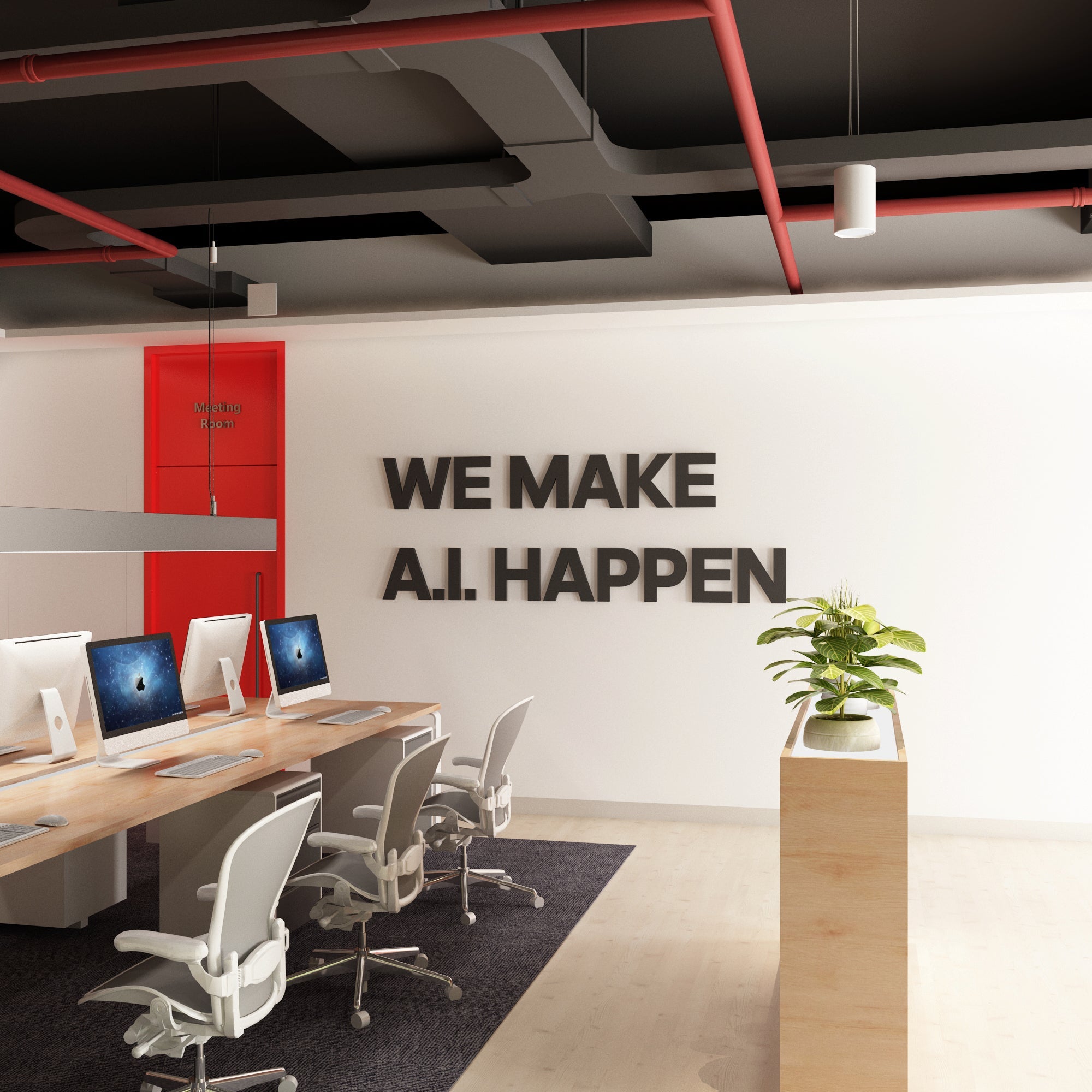 We Make AI Happen Office Decor-2