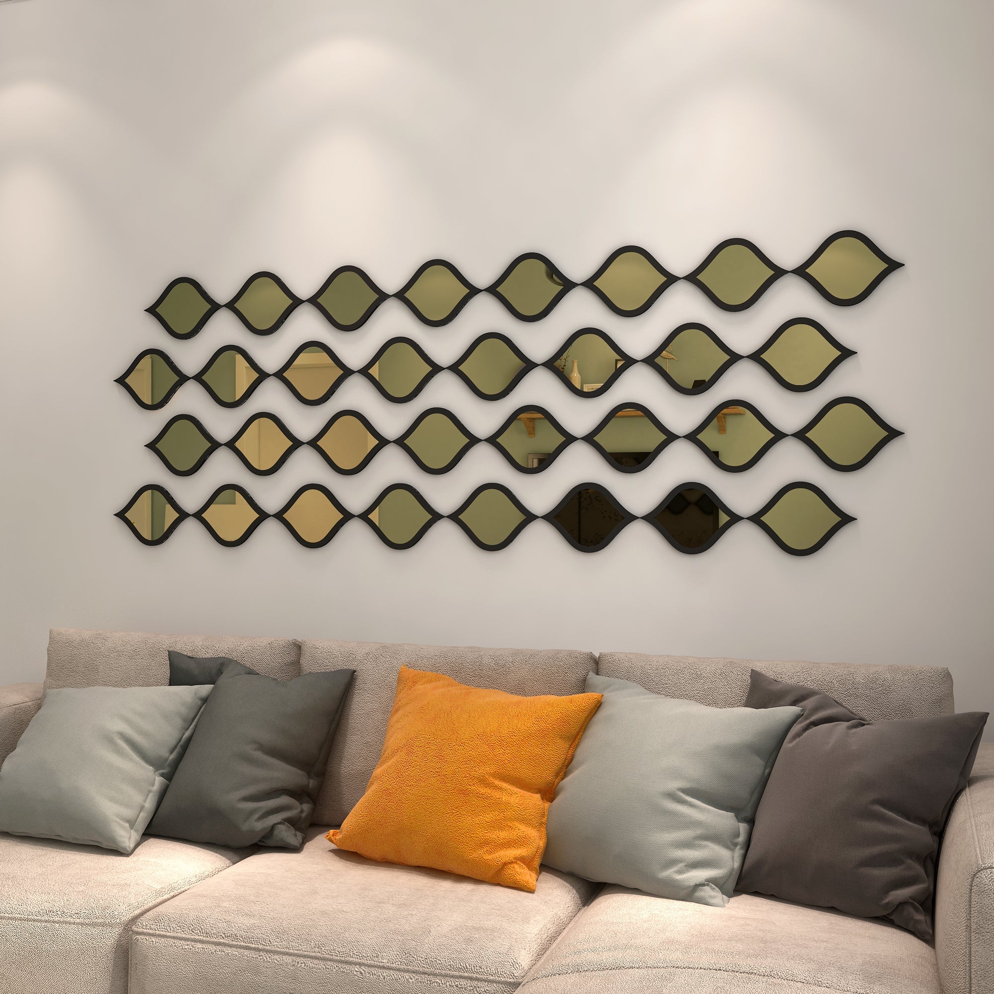 Drop Mirrors 3D Wall Panels-1