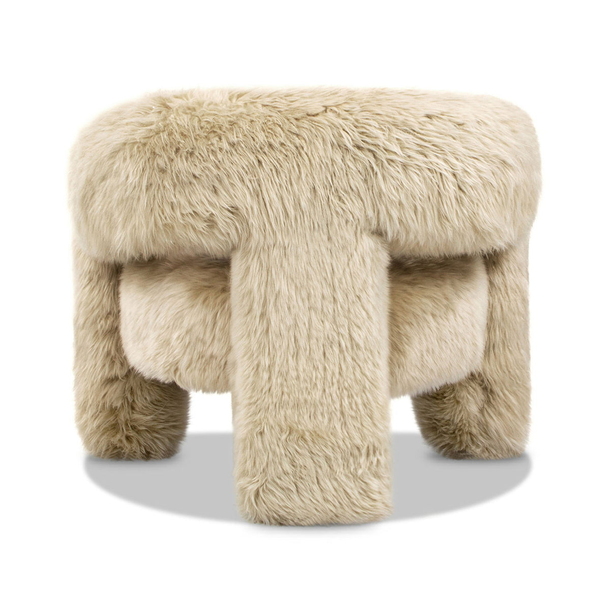 Avalon - Genuine Sheepskin Fur Split Barrel Back Accent Chair - Natural Blonde