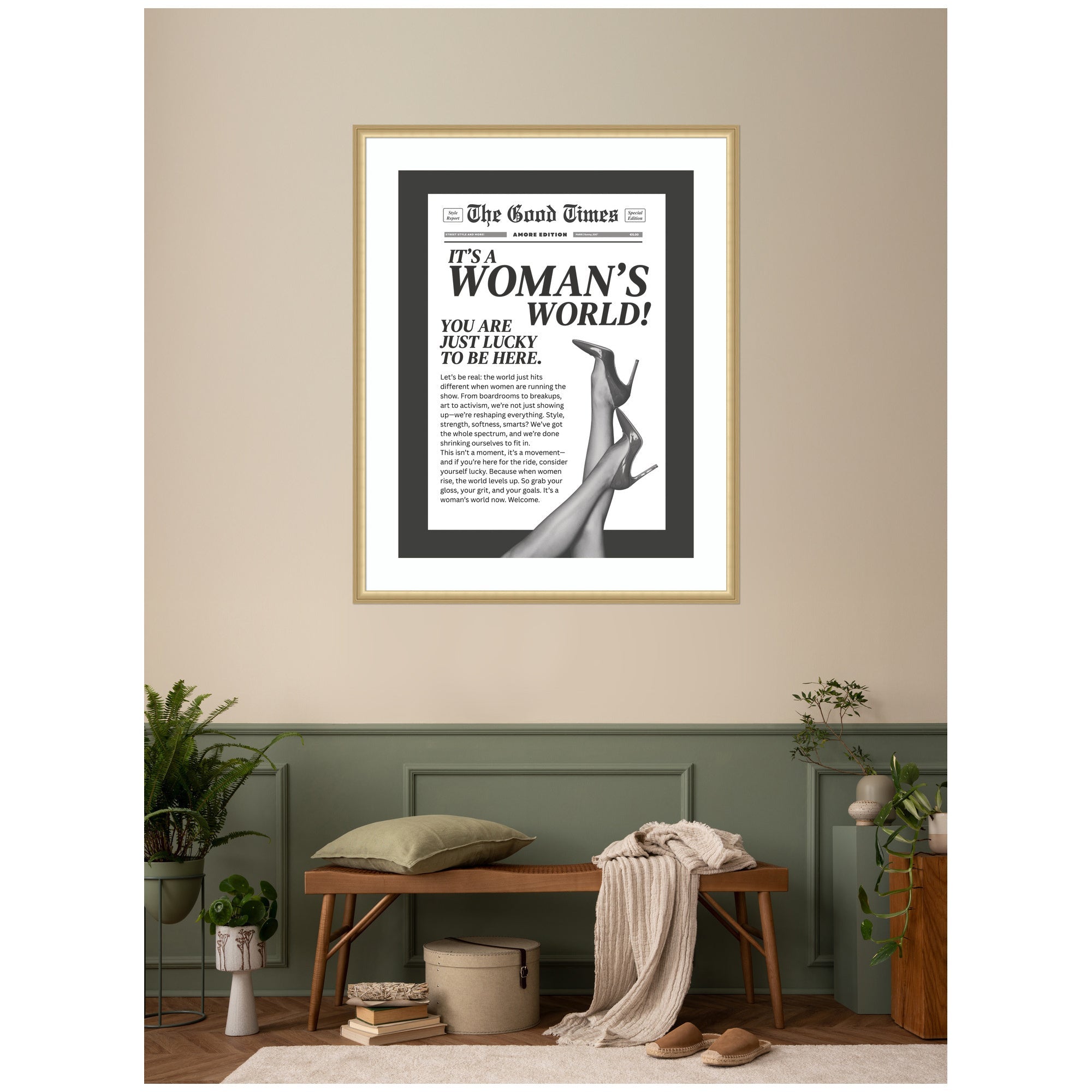 Woman's World by Honey Island Studio Framed Wall Art Print