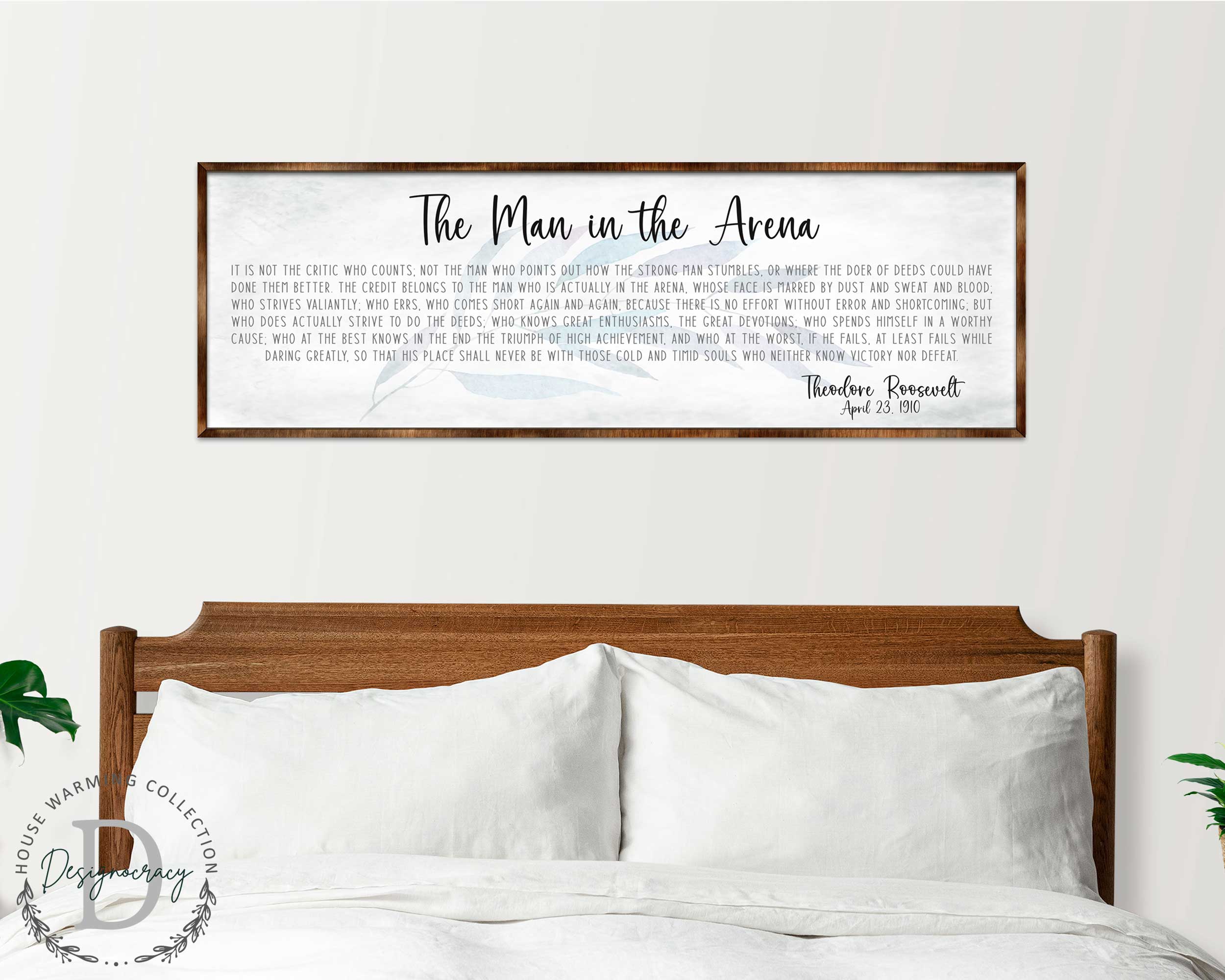 The Man in the Arena | Wooden Office Decor | Inspirational Sign | Famous Quotes | Wooden Home Decor sign | Housewarming Gift - 310311-1