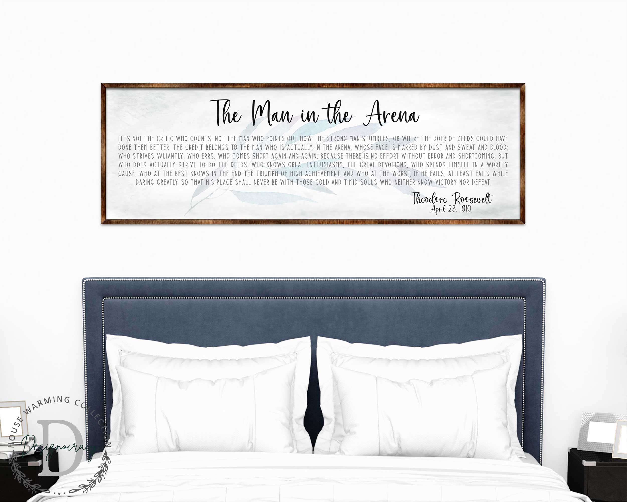 The Man in the Arena | Wooden Office Decor | Inspirational Sign | Famous Quotes | Wooden Home Decor sign | Housewarming Gift - 310311-2