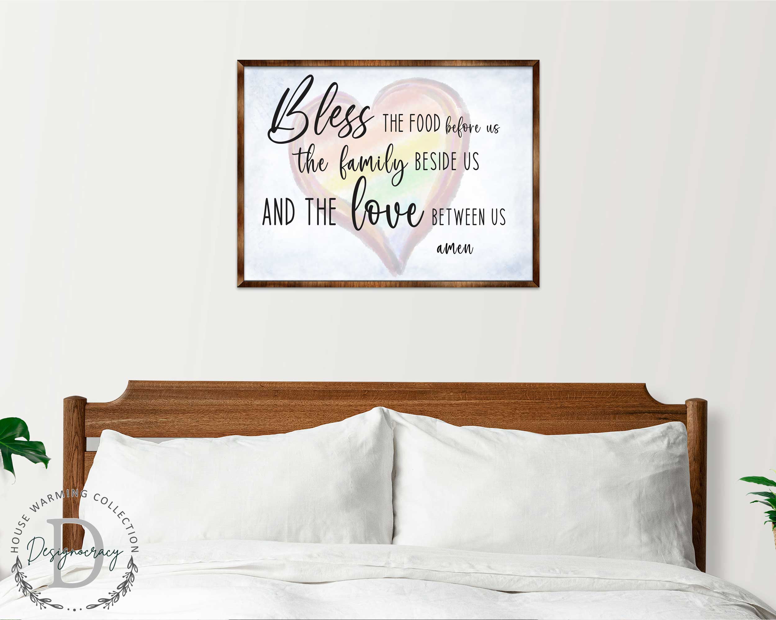 Bless the Food Before Us | Wooden Kitchen Blessing | Verse Wall Décor | Contemporary Décor | Script Wall Art | Meal Prayer Sign - 310333-0