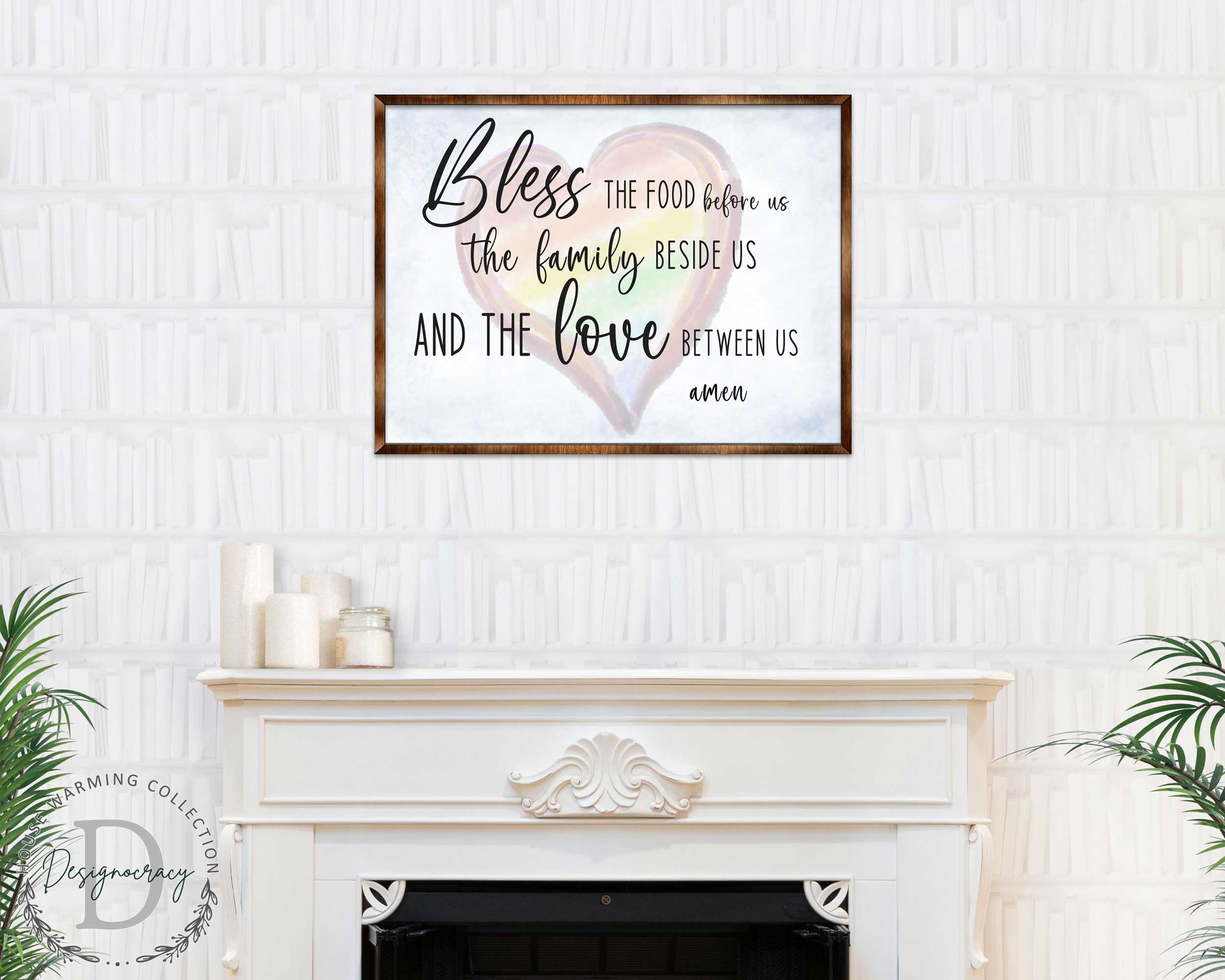 Bless the Food Before Us | Wooden Kitchen Blessing | Verse Wall Décor | Contemporary Décor | Script Wall Art | Meal Prayer Sign - 310333-3