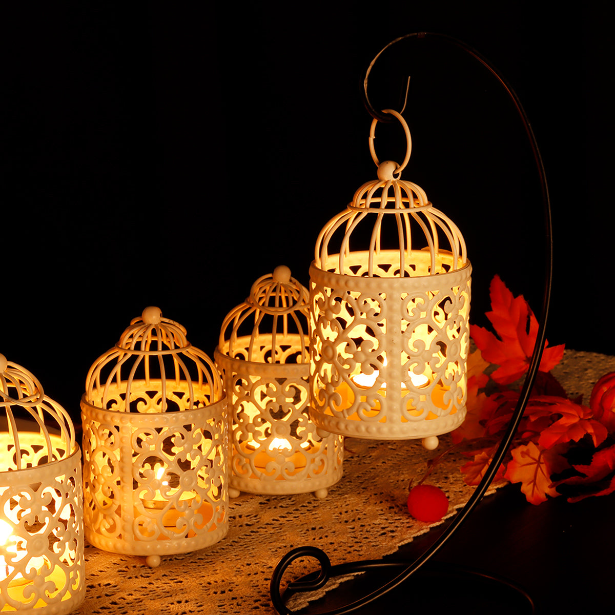 6 Pack Small Metal Candle Lanterns-4
