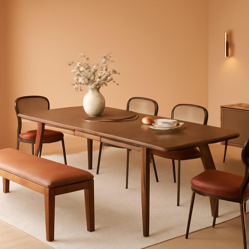 Extendable Dining Table Honey Brown 55.1 To 70.8 Inches