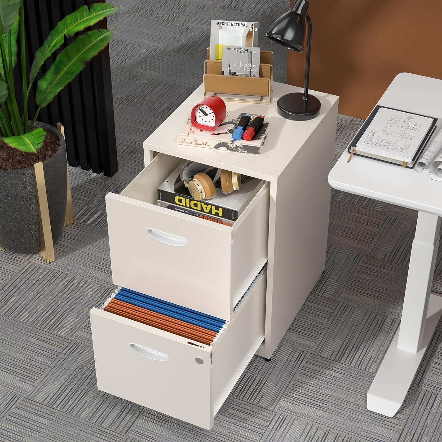 Filing Cabinet Two Drawer Lock For Letter Size Files Home Office