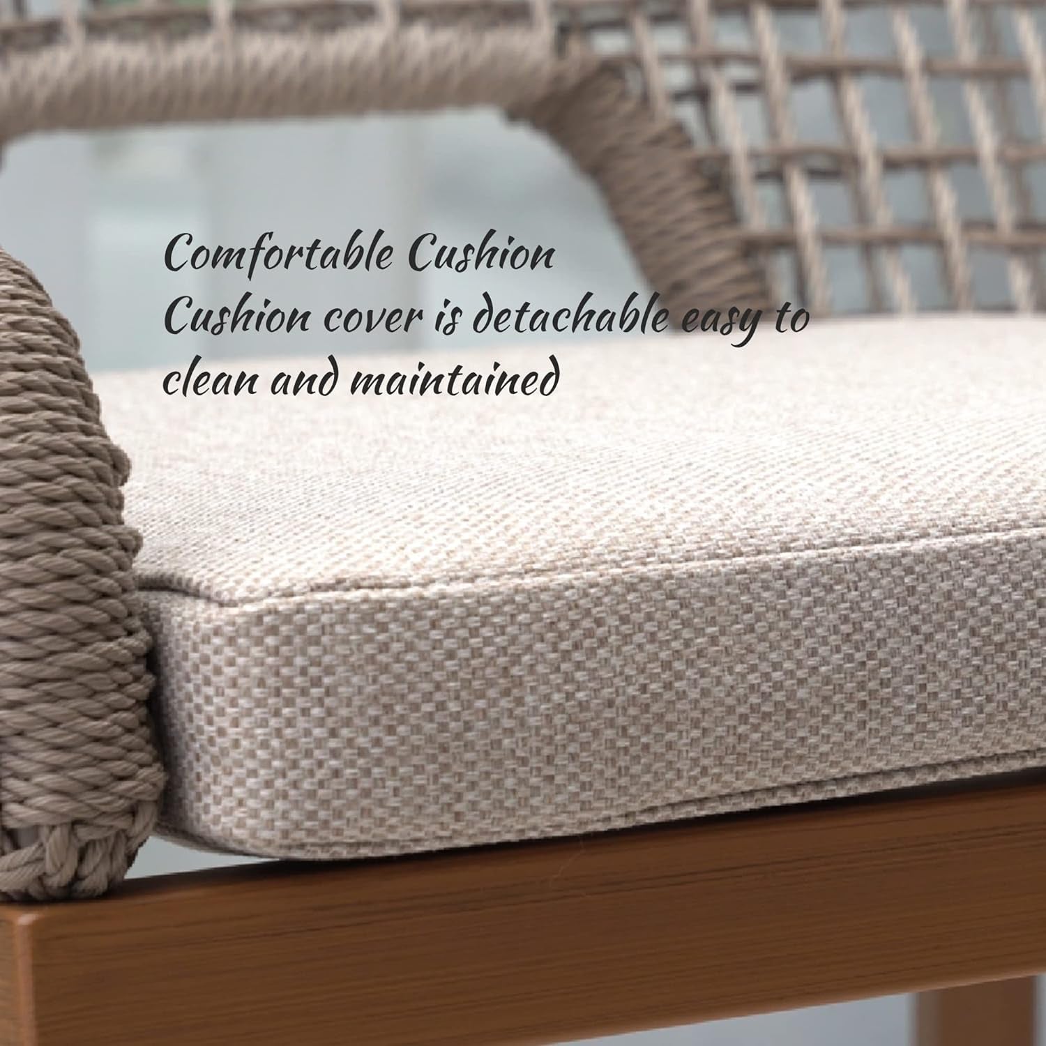 Counter Height Bar Stools With Backrest Set of 4 Rattan