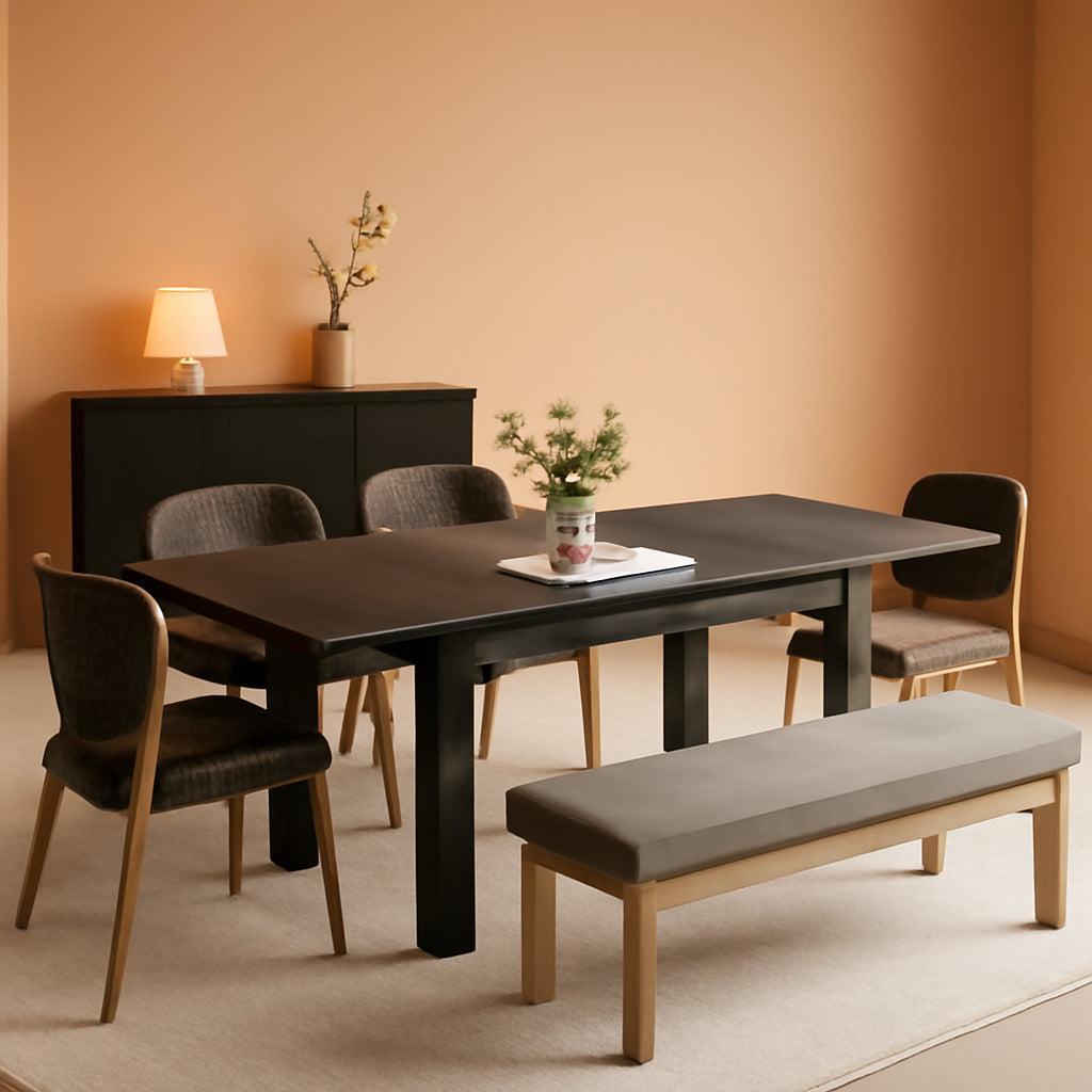 Extendable Dining Table Onyx Black 55 To 86 Inches