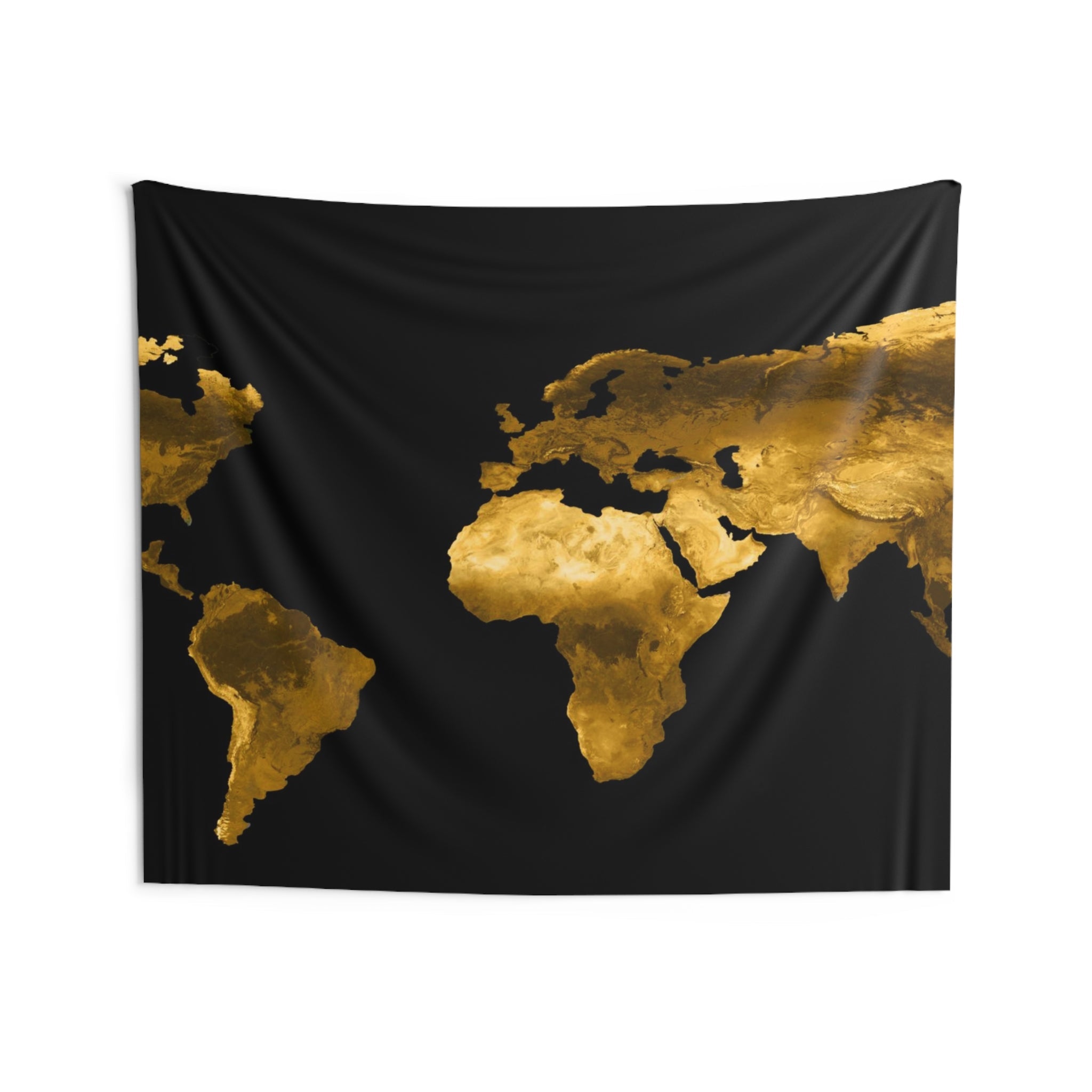 Yellow Worldmap Tapestry-3