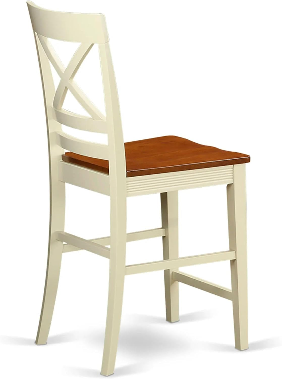 Quincy Counter Height Bar Stool Set Of 2 Buttermilk And Cherry