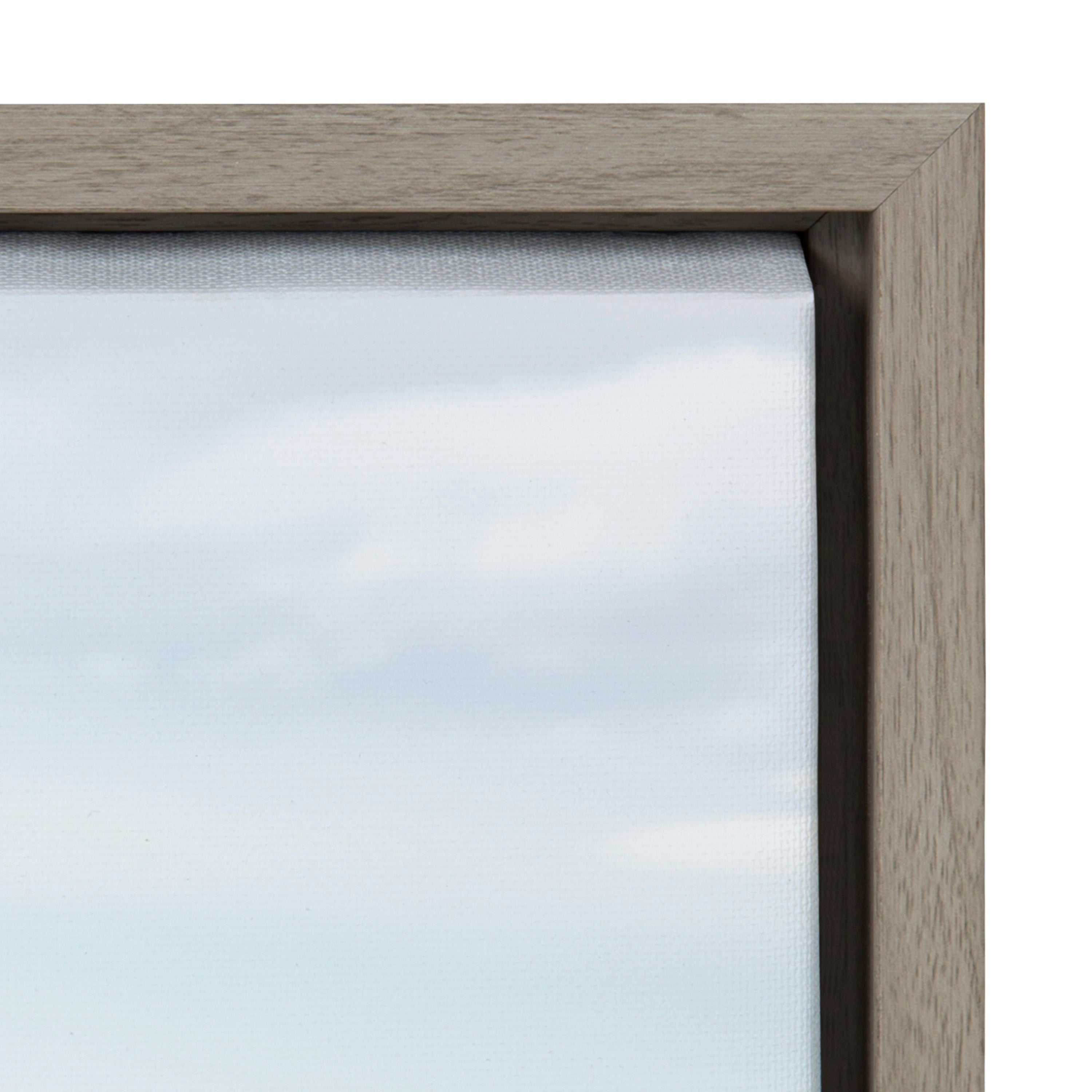 Sylvie Highland Cow Mountain Landscape Framed Canvas by The Creative Bunch Studio