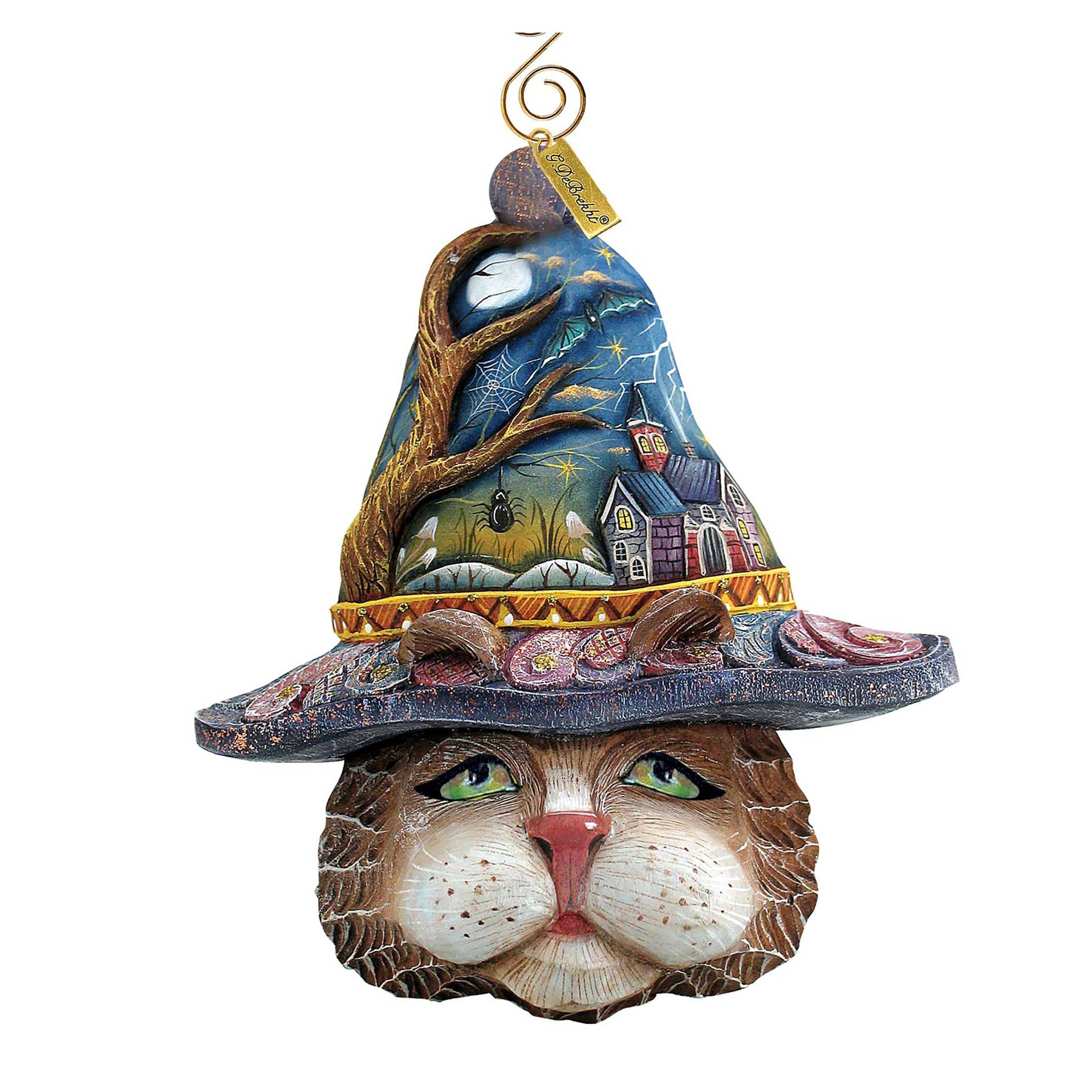 Halloween Cat Sculpted Ornament by G. DeBrekht - 621146-2